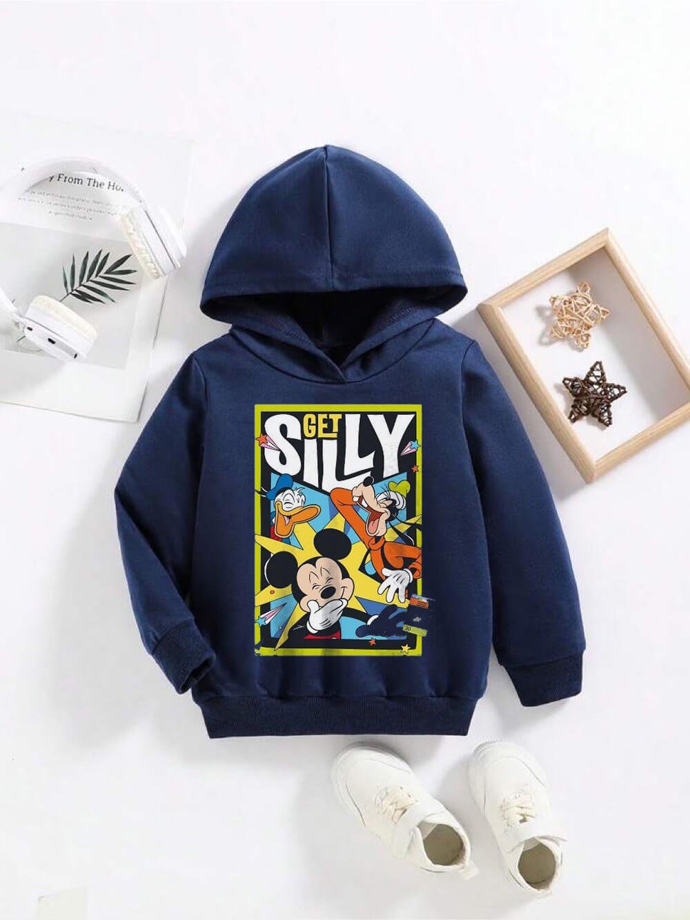 Get Silly With Mickey Printed Baby Girls Boys Cotton Casual Hoodie in Dhaka Legacy Boutiques Legacy Boutiques