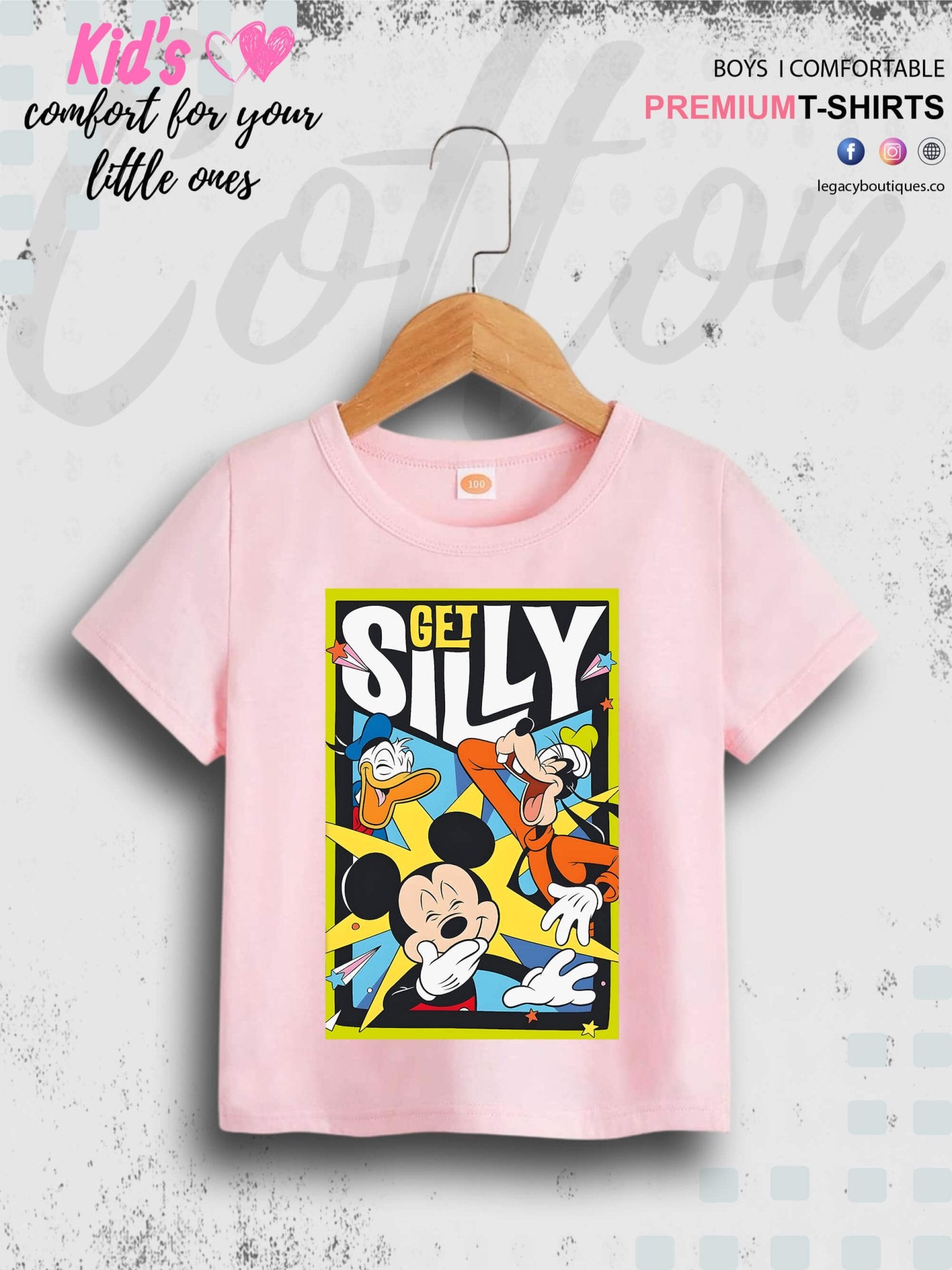 Get Silly With Mickey Printed Boys Summer Time Casual T-Shirt In Cheapest Price Only In Dhaka Legacy Boutiques Legacy Boutiques