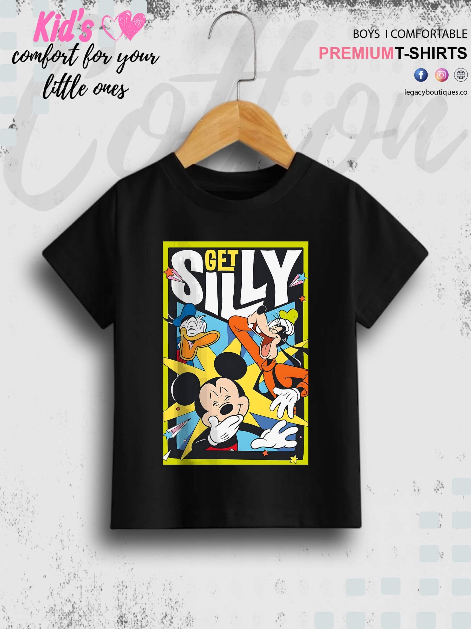 Get Silly With Mickey Printed Boys Summer Time Casual T-Shirt In Cheapest Price Only In Dhaka Legacy Boutiques Legacy Boutiques