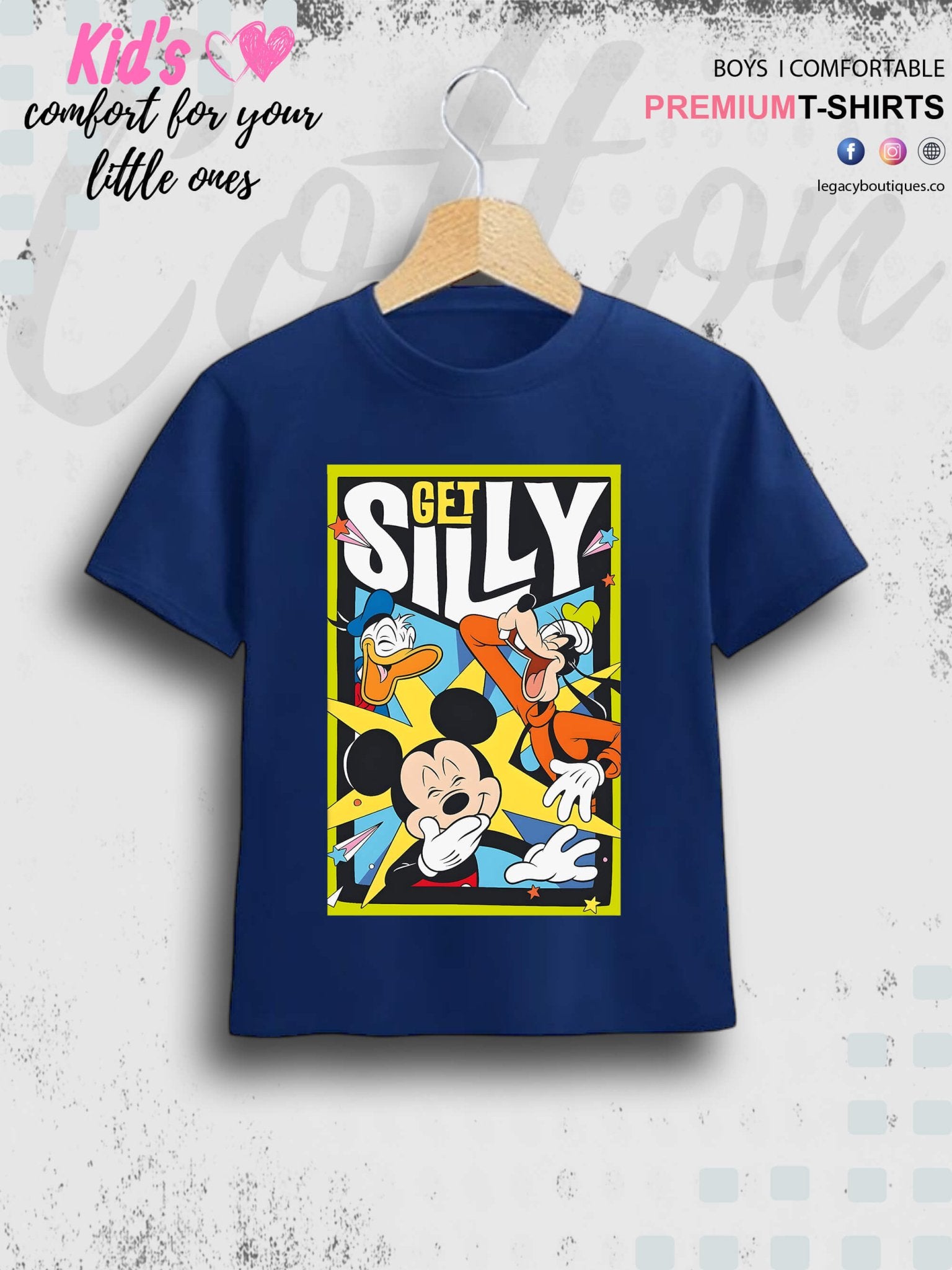 Get Silly With Mickey Printed Boys Summer Time Casual T-Shirt In Cheapest Price Only In Dhaka Legacy Boutiques Legacy Boutiques