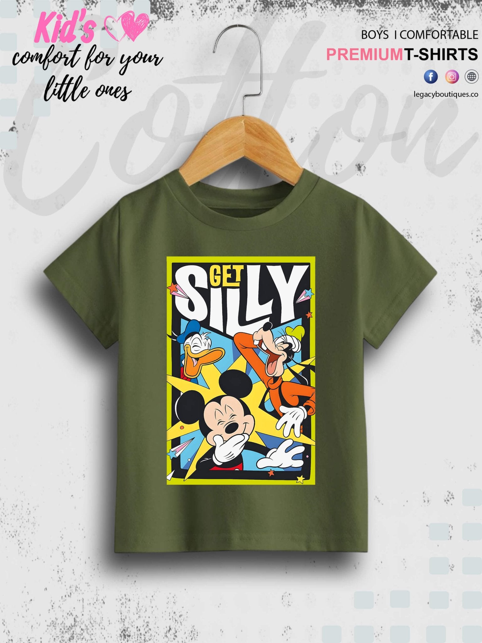 Get Silly With Mickey Printed Boys Summer Time Casual T-Shirt In Cheapest Price Only In Dhaka Legacy Boutiques Legacy Boutiques