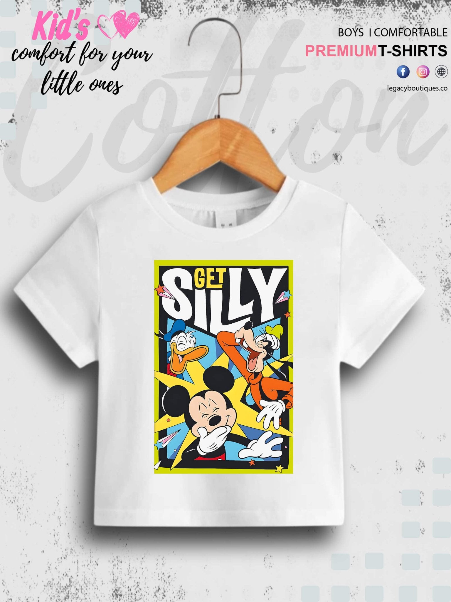 Get Silly With Mickey Printed Boys Summer Time Casual T-Shirt In Cheapest Price Only In Dhaka Legacy Boutiques Legacy Boutiques