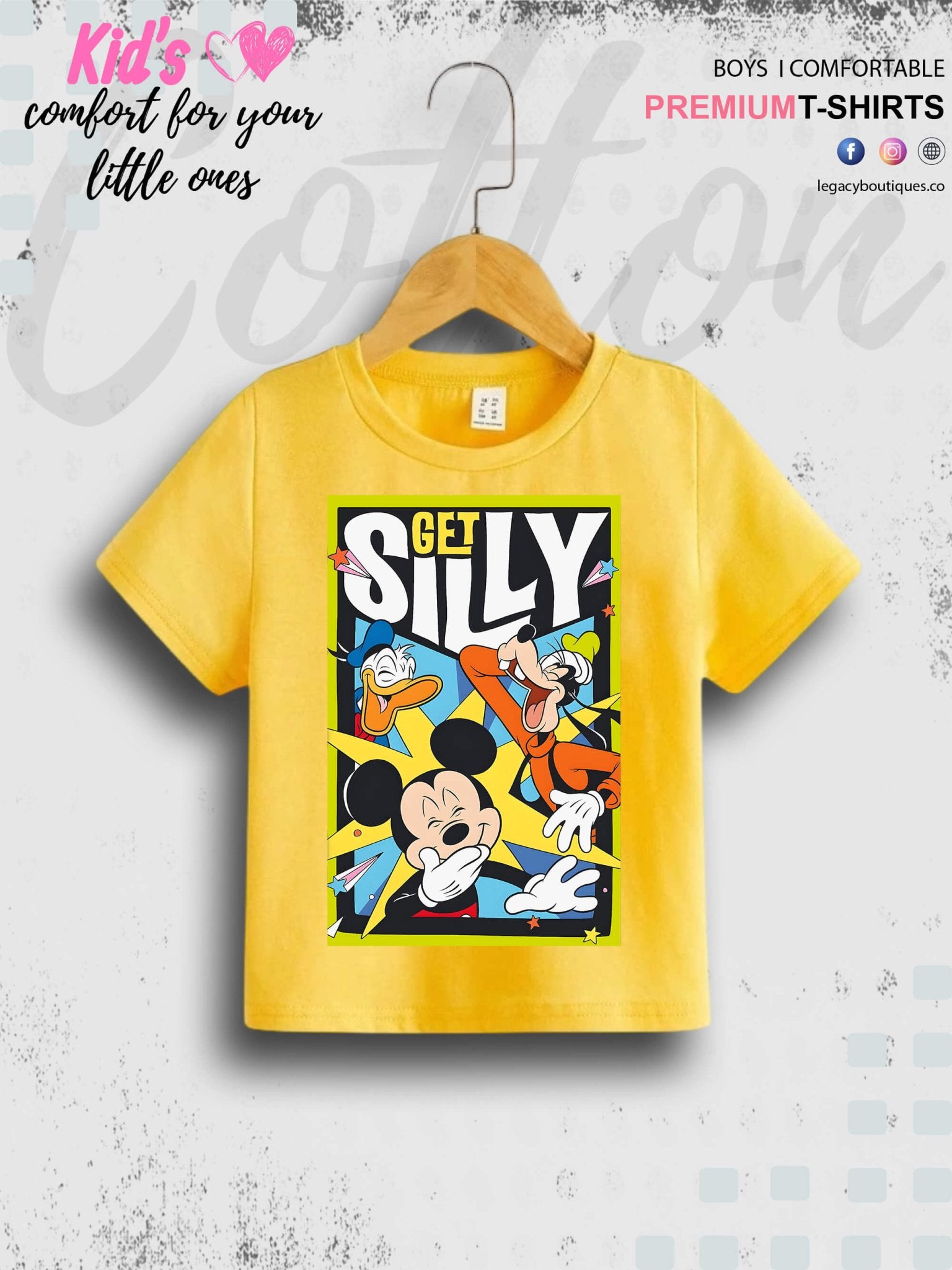 Get Silly With Mickey Printed Boys Summer Time Casual T-Shirt In Cheapest Price Only In Dhaka Legacy Boutiques Legacy Boutiques