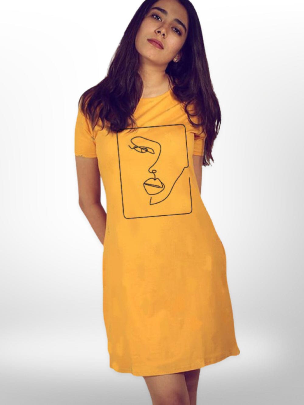 Girl Amazing Art Printed Long T-shirt For Women&