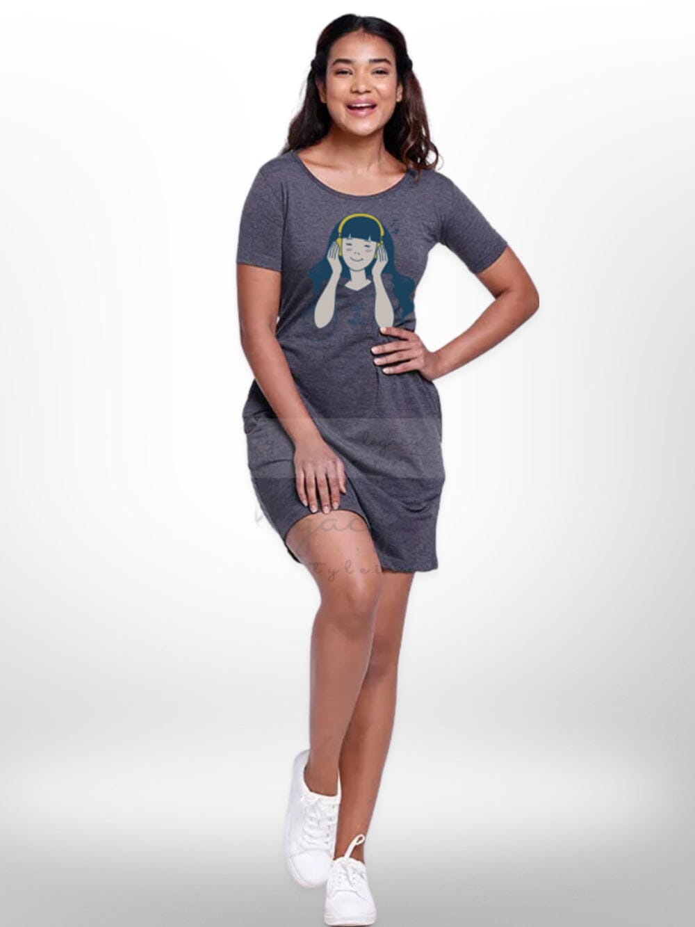 Girl Chilling Printed Womens Long T-shirt Legacy Boutiques Legacy Boutiques