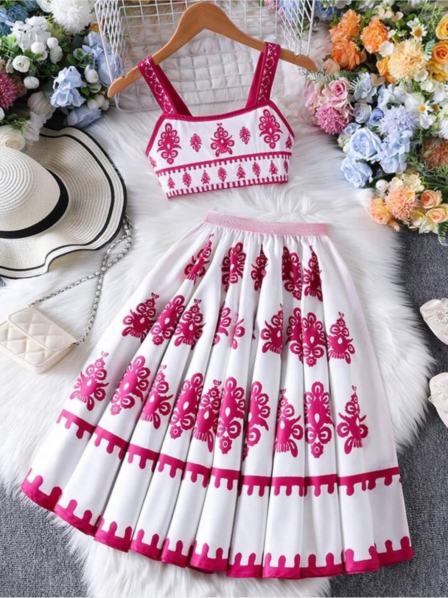 Girls Aria Black Damask Printed Lehenga Set Legacy Boutiques Legacy Boutiques