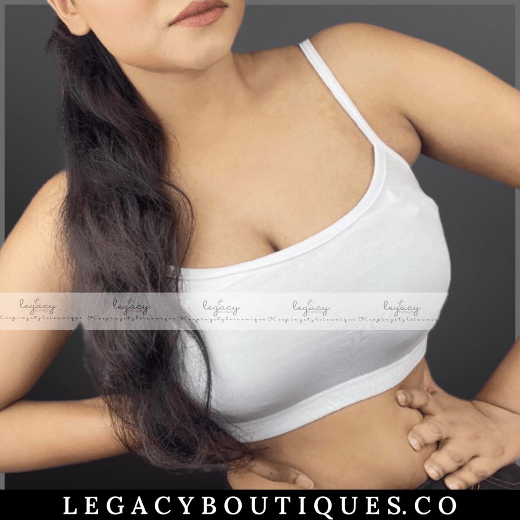 Girls Cotton Solid White Soft Bra Home Wear Legacy Boutiques Legacy Boutiques