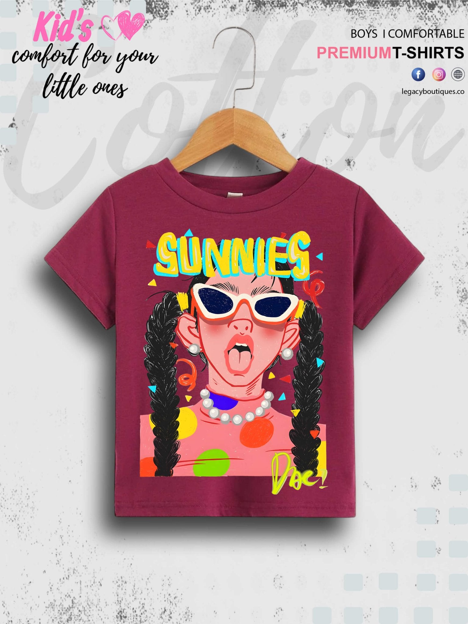 Girls Pink Cotton Toddler Printed 1 To 11 Year Girls T-Shirt In Lowest Price Only In Dhaka Legacy Boutiques Legacy Boutiques
