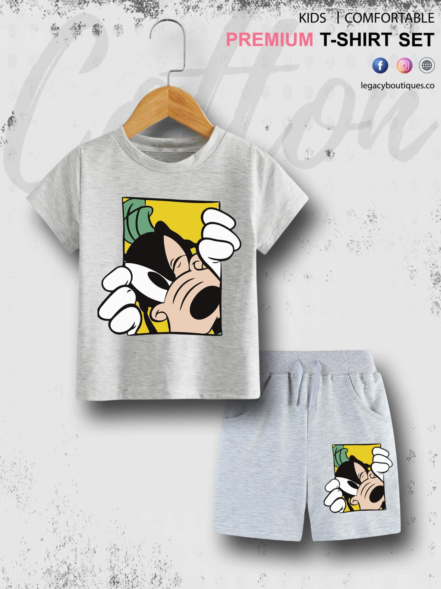 Goofy Dog 6 Month To 6 Year Kids Summer Time T-shirt Set Legacy Boutiques Legacy Boutiques