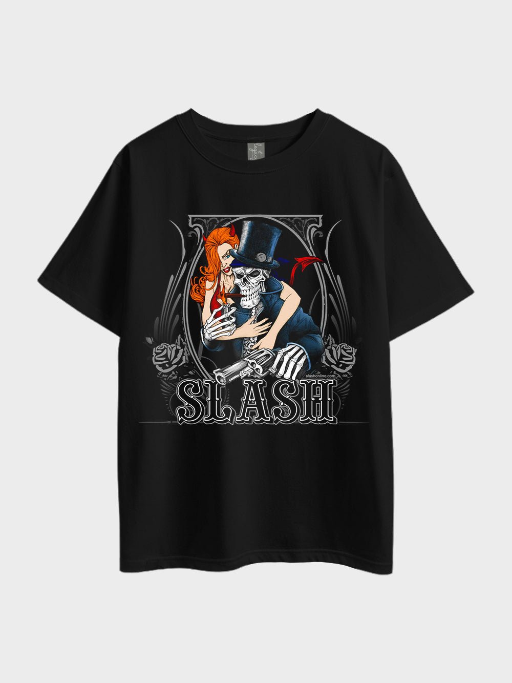Gothic Slash Ghost Printed Metal Rock Oversized Mens T-shirt Legacy Boutiques BD Legacy Boutiques Legacy Boutiques