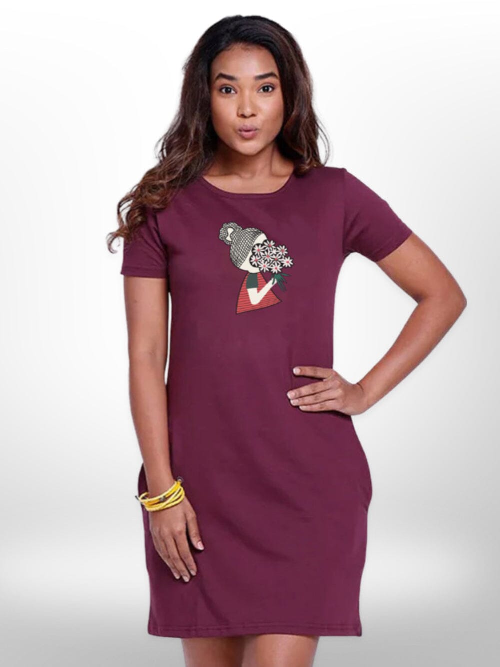 Half Sleeve Long T-shirt For Women&