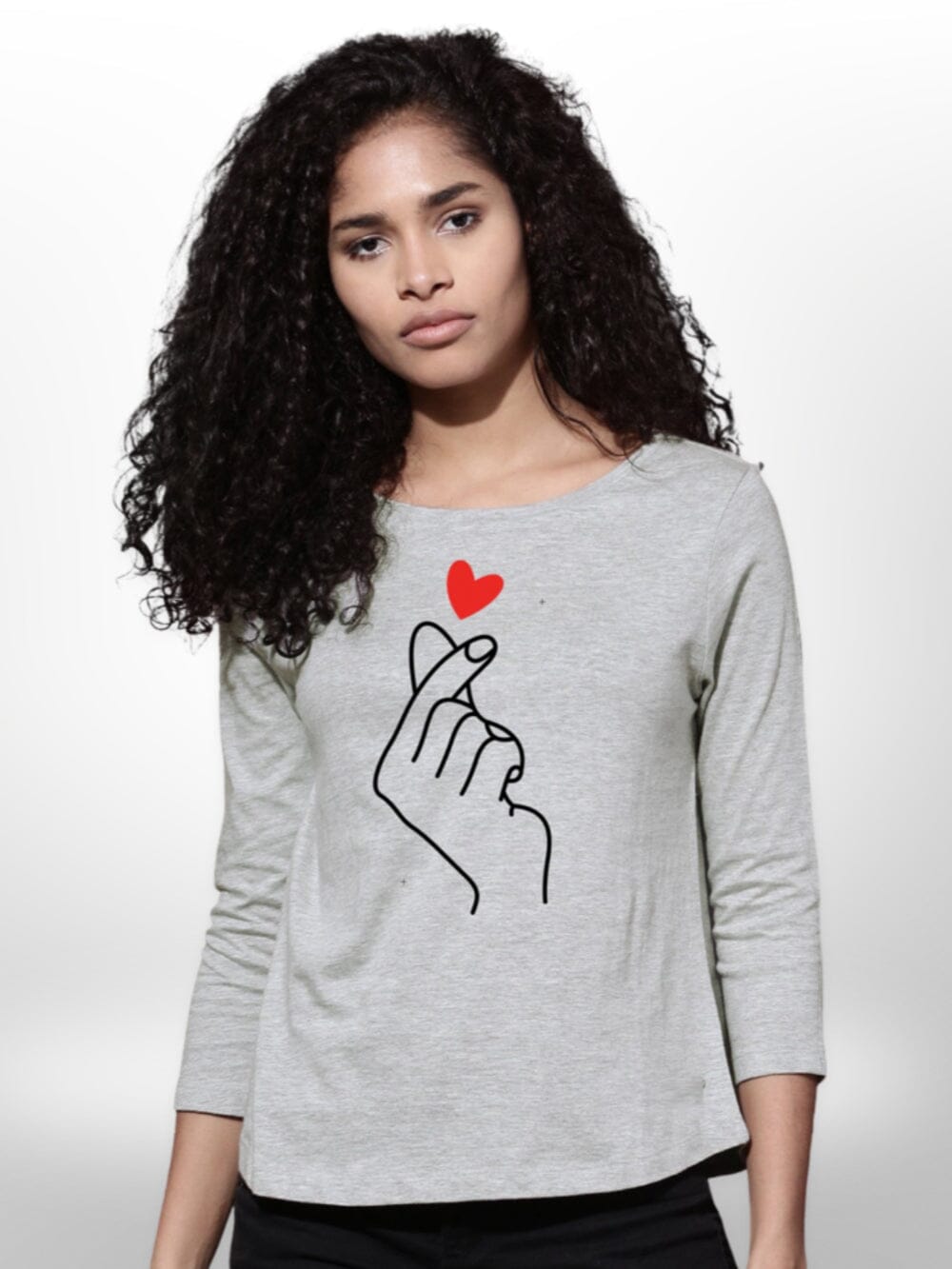 Heart Printed Womens 4 Quarter Sleeve T-Shirt Legacy Boutiques Legacy Boutiques