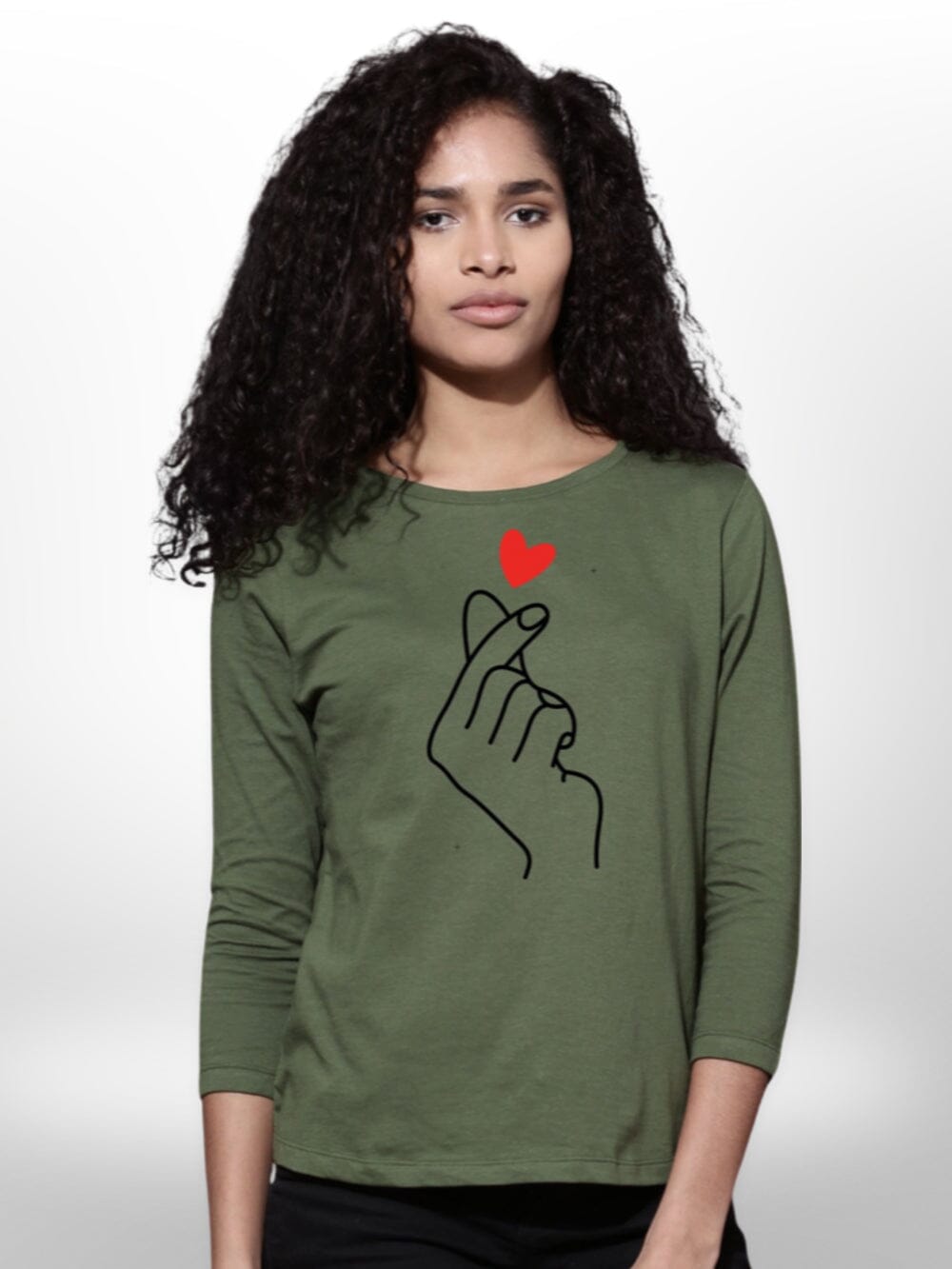 Heart Printed Womens 4 Quarter Sleeve T-Shirt Legacy Boutiques Legacy Boutiques