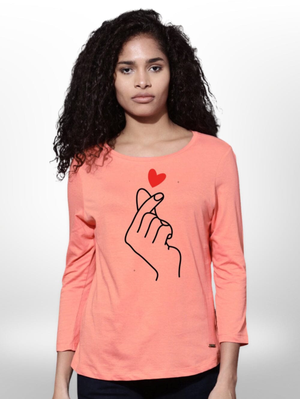 Heart Printed Womens 4 Quarter Sleeve T-Shirt Legacy Boutiques Legacy Boutiques