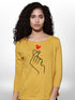 Heart Printed Womens 4 Quarter Sleeve T-Shirt Legacy Boutiques Legacy Boutiques