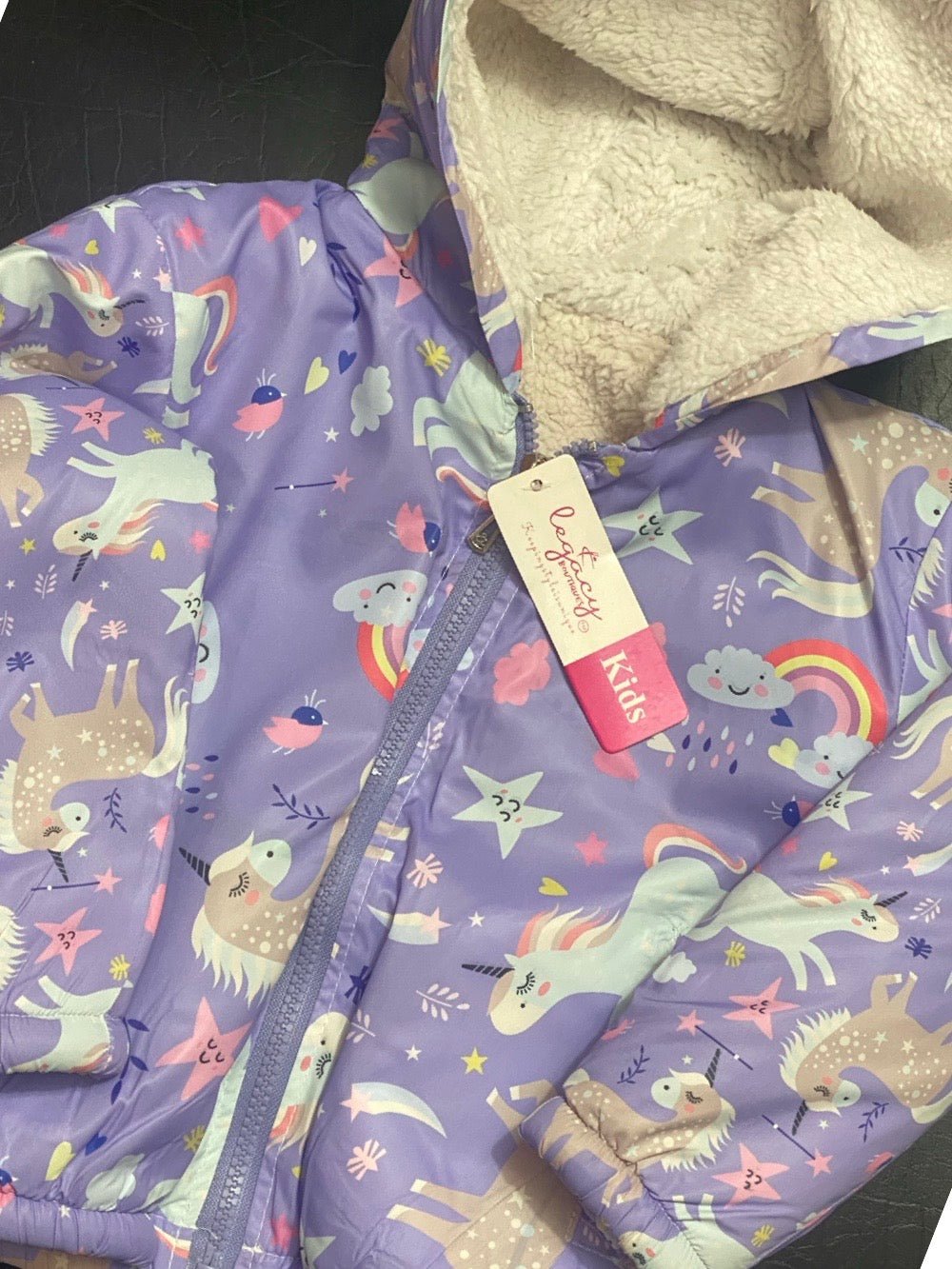 Hot sale kids long sleeve zipper cartoon pattern print windproof jacket toddler baby girl quality custom waterproof fabric coat Legacy Boutiques Legacy Boutiques