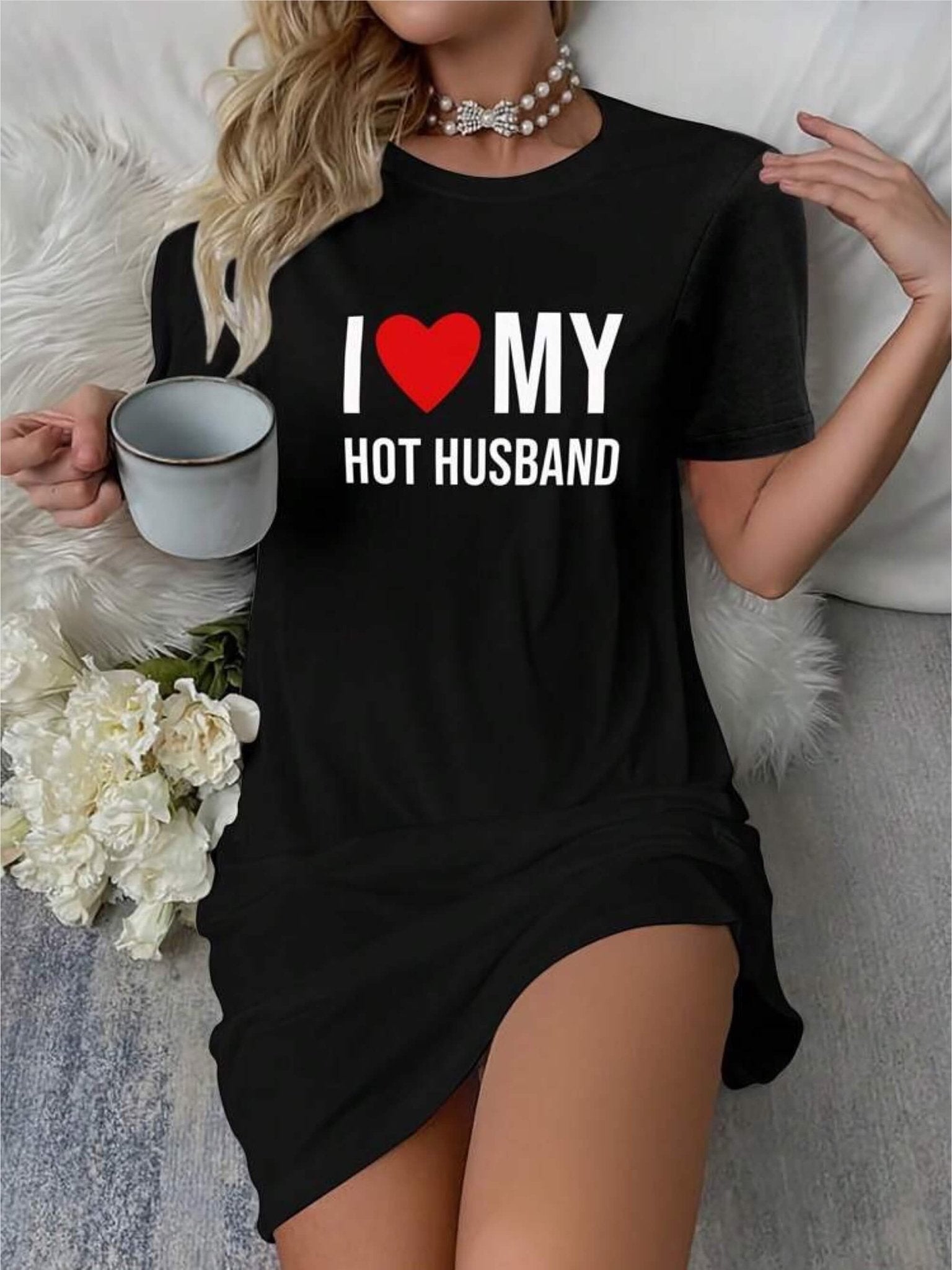 I Love My Husband Printed Comfy Long Tee Legacy Boutiques Legacy Boutiques