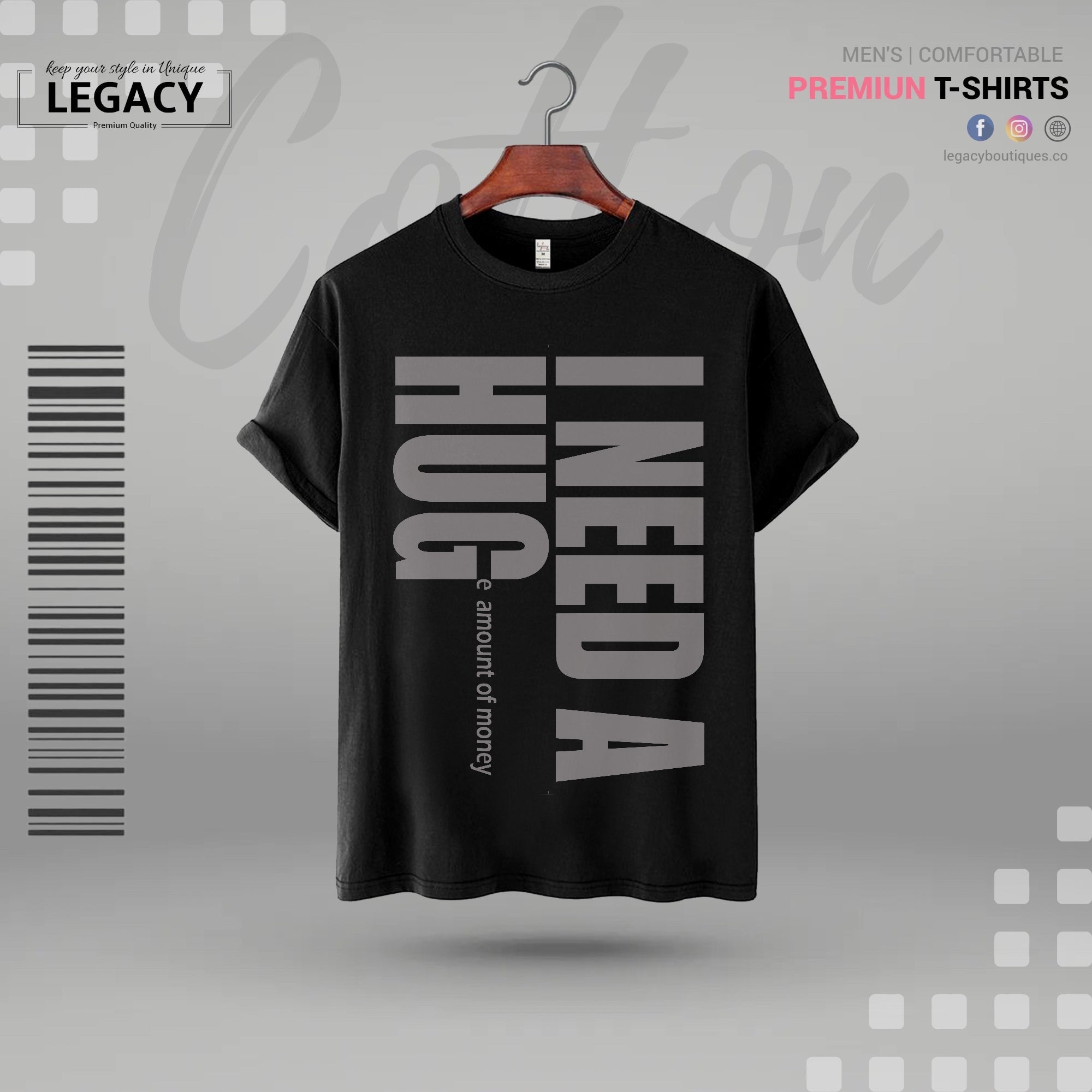 I need a huge amount of money Men Premium Designer Edition T Shirt Legacy Boutiques Legacy Boutiques