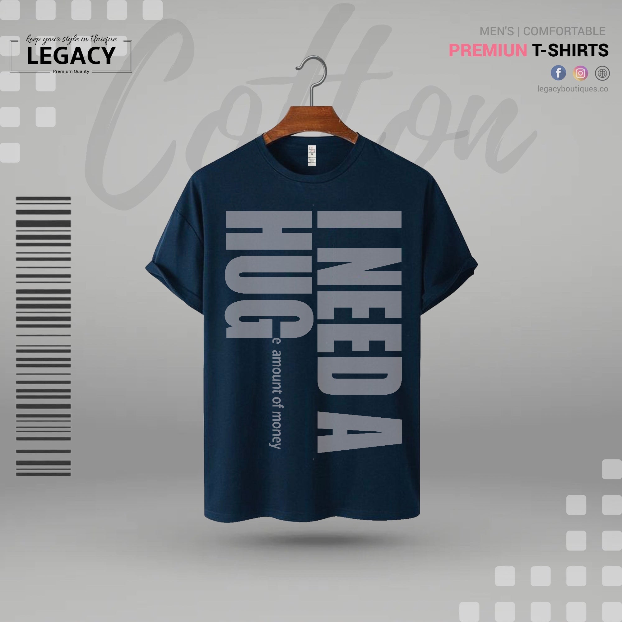 I need a huge amount of money Men Premium Designer Edition T Shirt Legacy Boutiques Legacy Boutiques