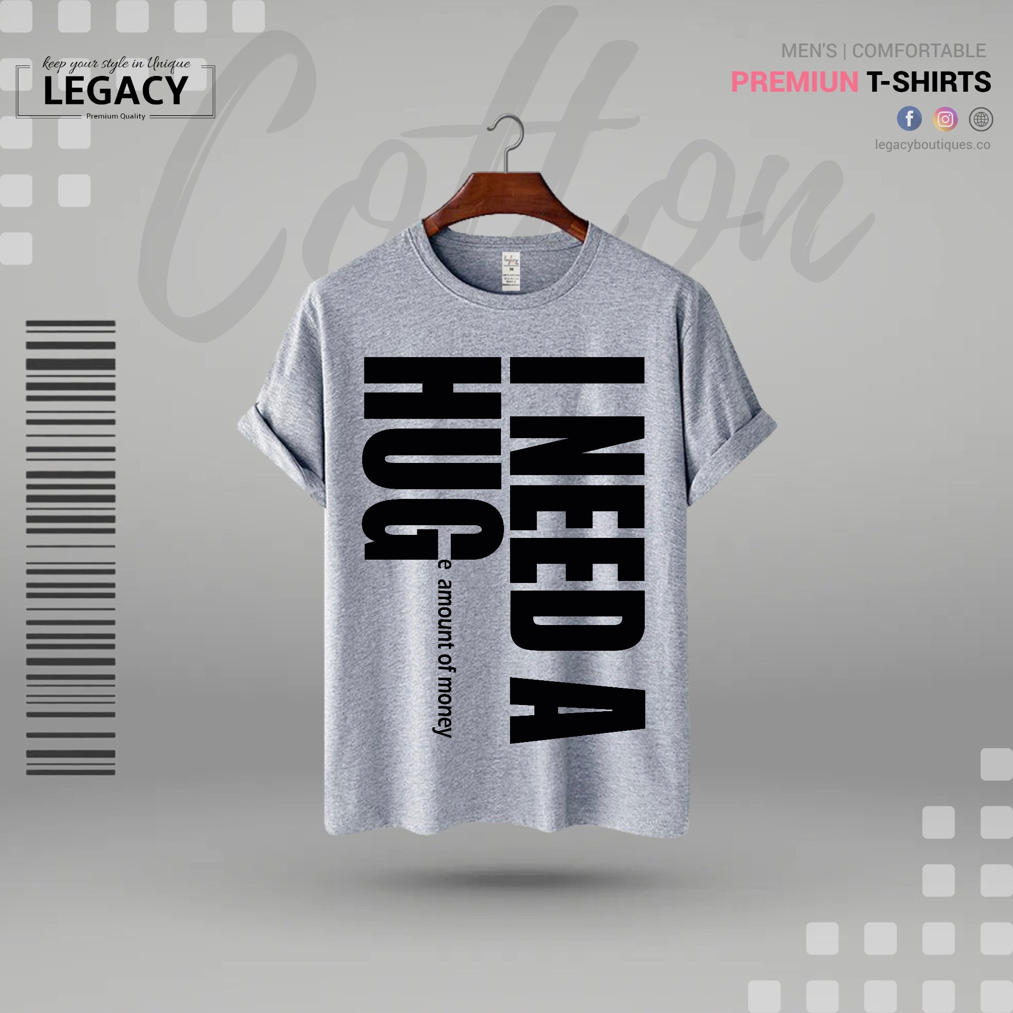 I need a huge amount of money Men Premium Designer Edition T Shirt Legacy Boutiques Legacy Boutiques