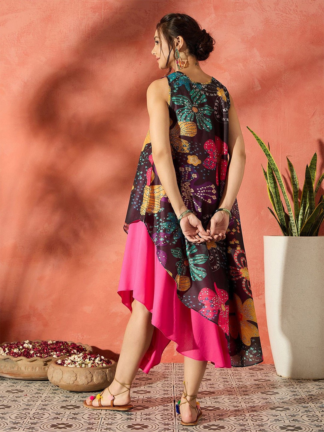 InWeave black floral asymmetrical dress Legacy Boutiques Legacy Boutiques