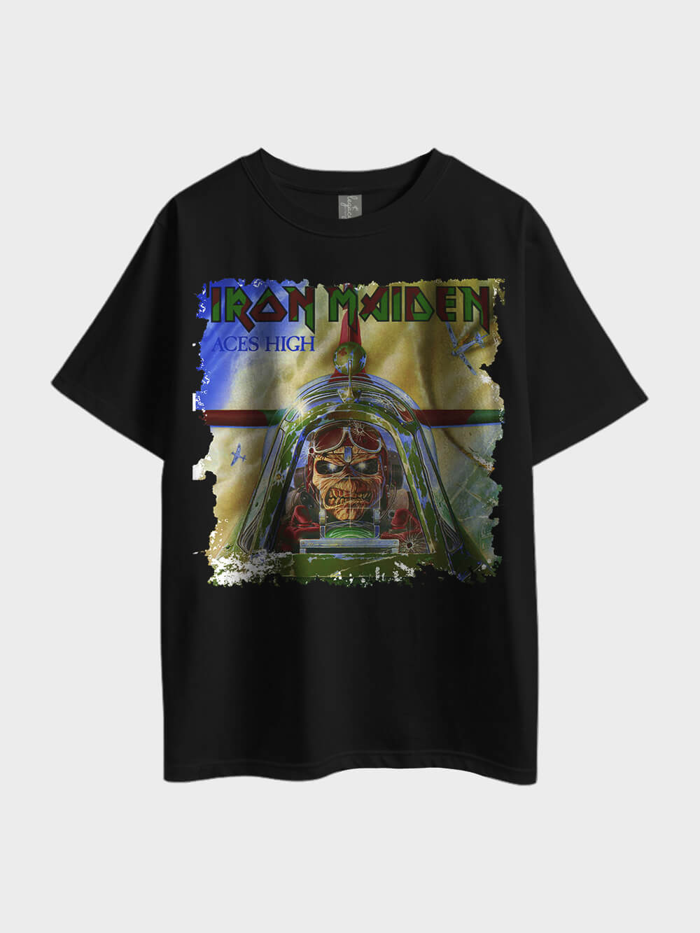 Iron Maiden Aces High Metal Oversized Mens Best Quality Tee Only At Legacy Boutiques BD Legacy Boutiques Legacy Boutiques