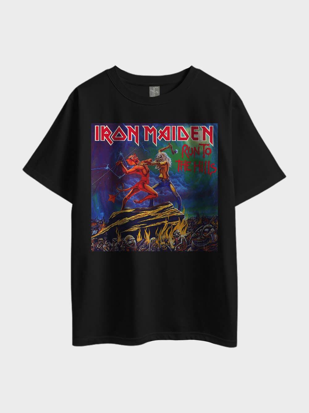 Iron Maiden Run To The Hills Heavy Metal Oversized Mens Premium Quality Tee At Legacy Boutiques Bangladesh Legacy Boutiques Legacy Boutiques