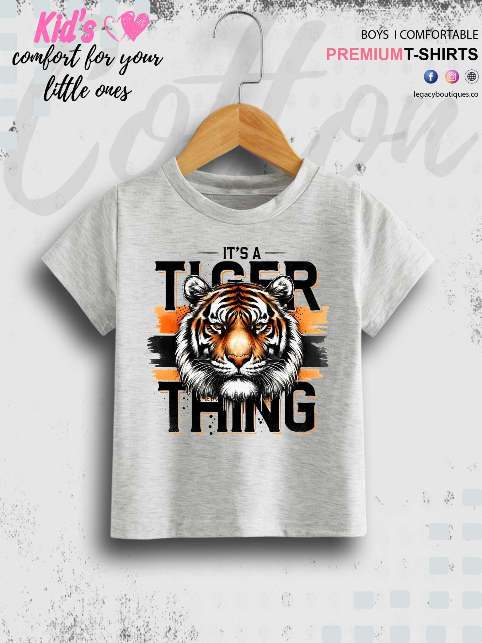 Its Tiger Thing Printed Baby Boys Casual T-Shirt In Lowest Price Only In BD Legacy Boutiques Legacy Boutiques