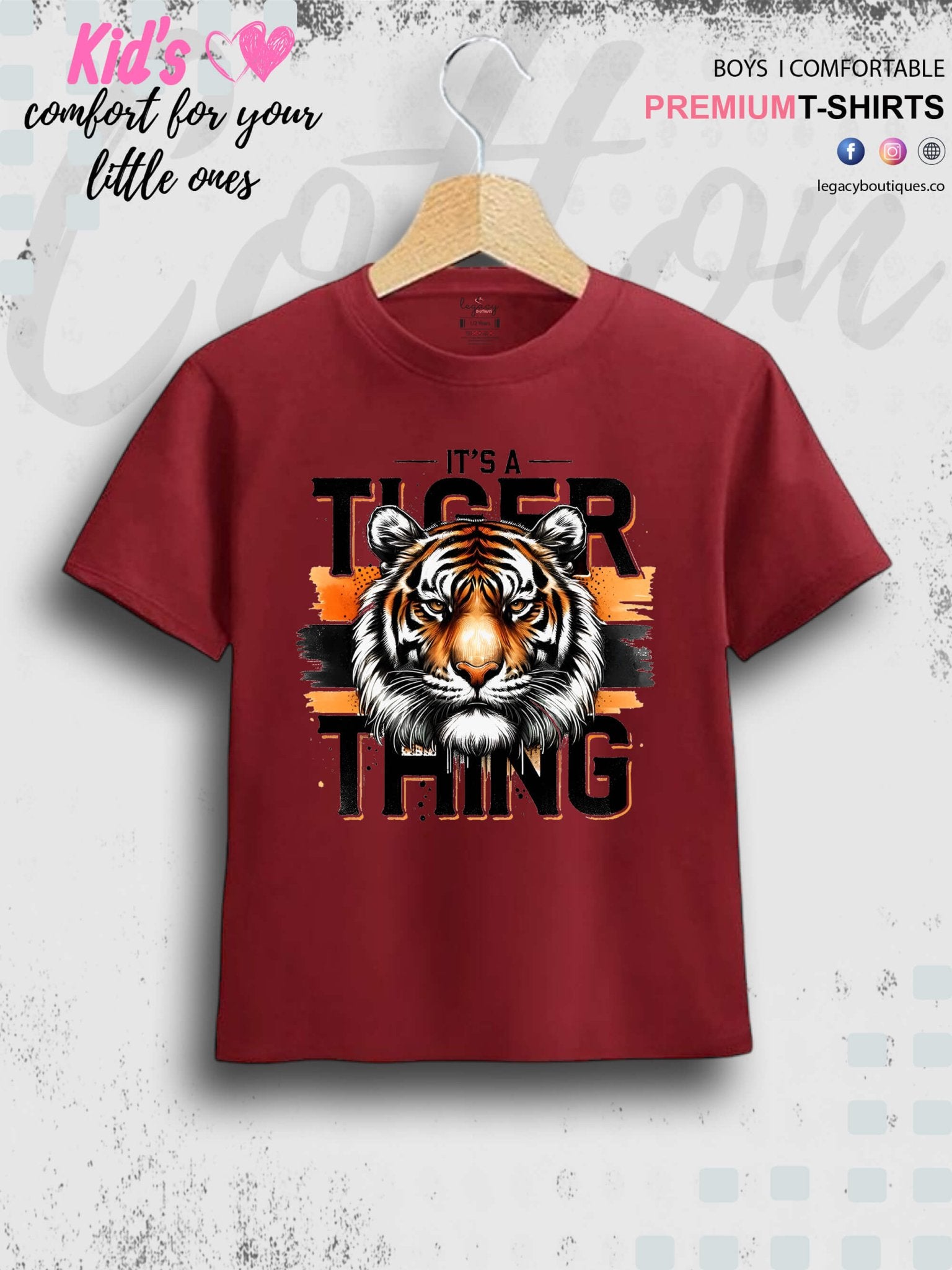 Its Tiger Thing Printed Baby Boys Casual T-Shirt In Lowest Price Only In BD Legacy Boutiques Legacy Boutiques