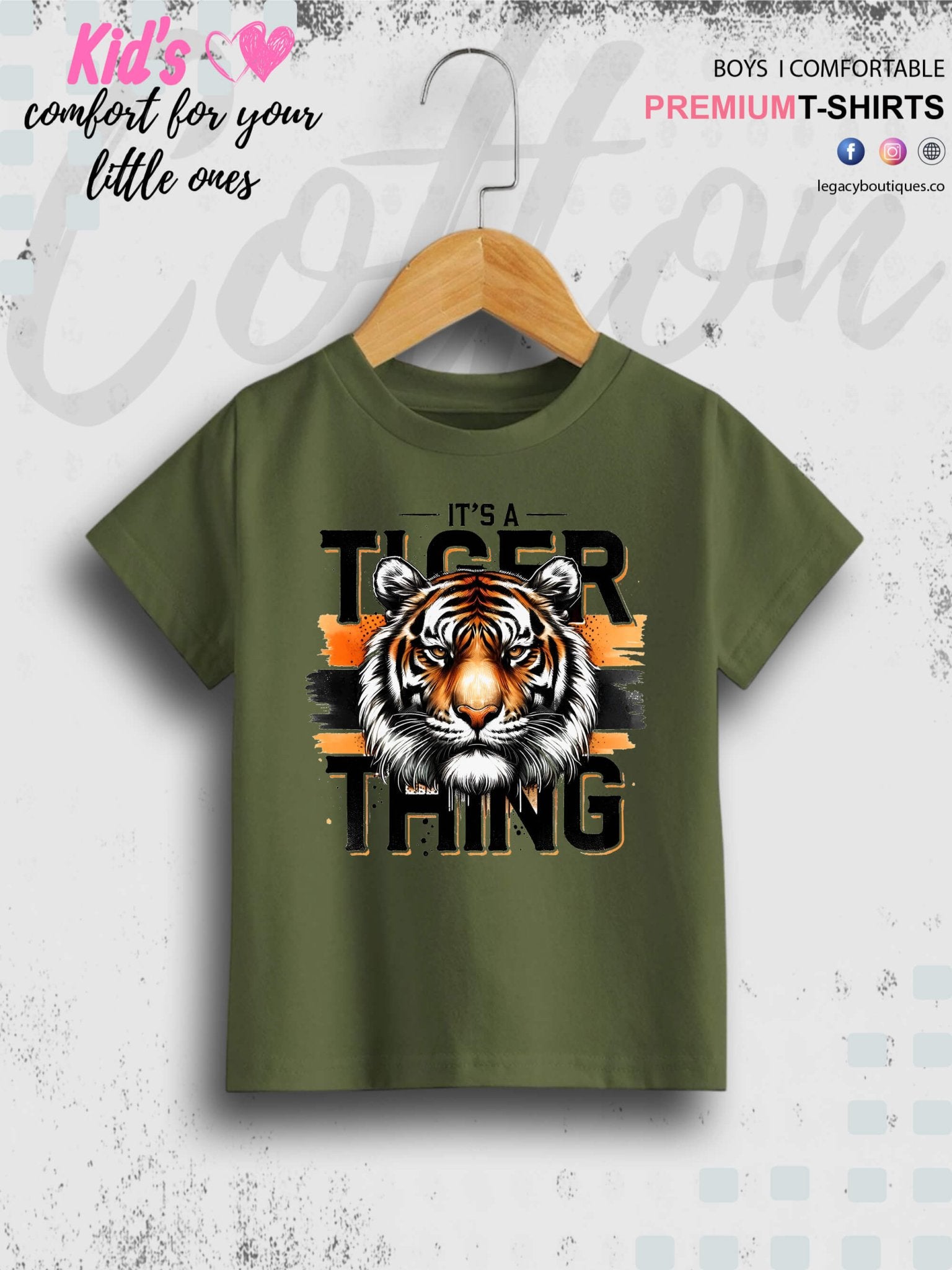 Its Tiger Thing Printed Baby Boys Casual T-Shirt In Lowest Price Only In BD Legacy Boutiques Legacy Boutiques