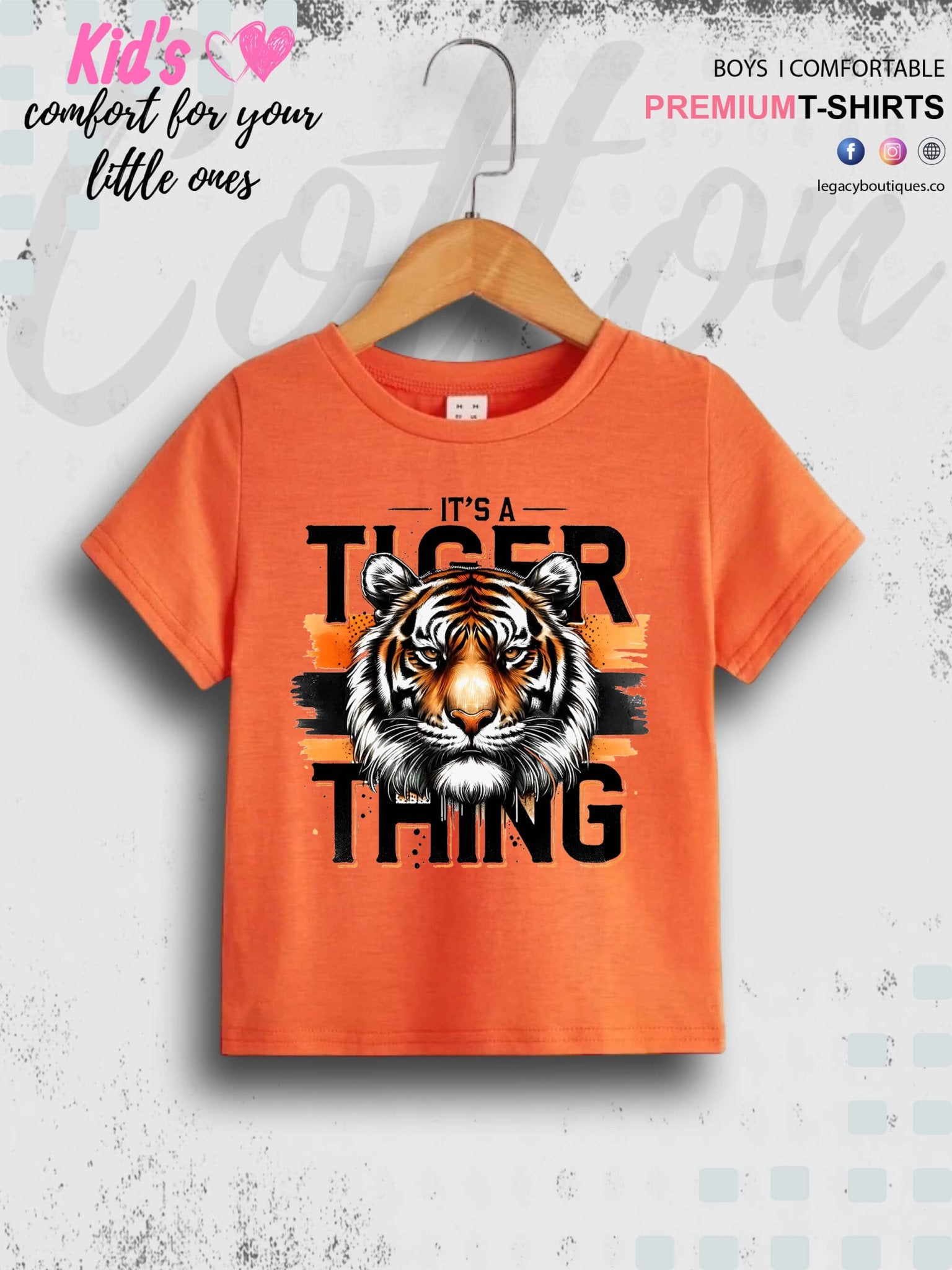 Its Tiger Thing Printed Baby Boys Casual T-Shirt In Lowest Price Only In BD Legacy Boutiques Legacy Boutiques