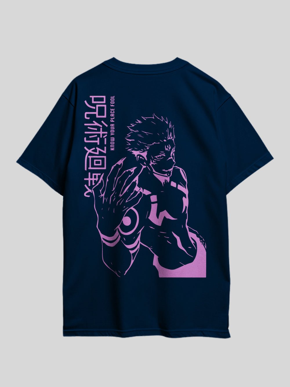JUJUTSU KAISEN KNOW YOUR PLACE FOOL Anime Theme Graphic Printed Drop Shoulder T-shirt Legacy Boutiques Dhaka Legacy Boutiques Legacy Boutiques