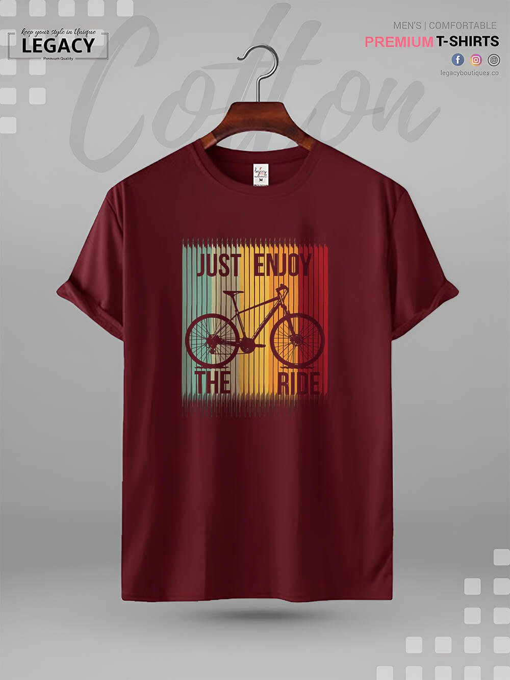 Just Enjoy The Ride Printed High Quality Mens T shirt At A Resonable Price Legacy Boutiques Legacy Boutiques