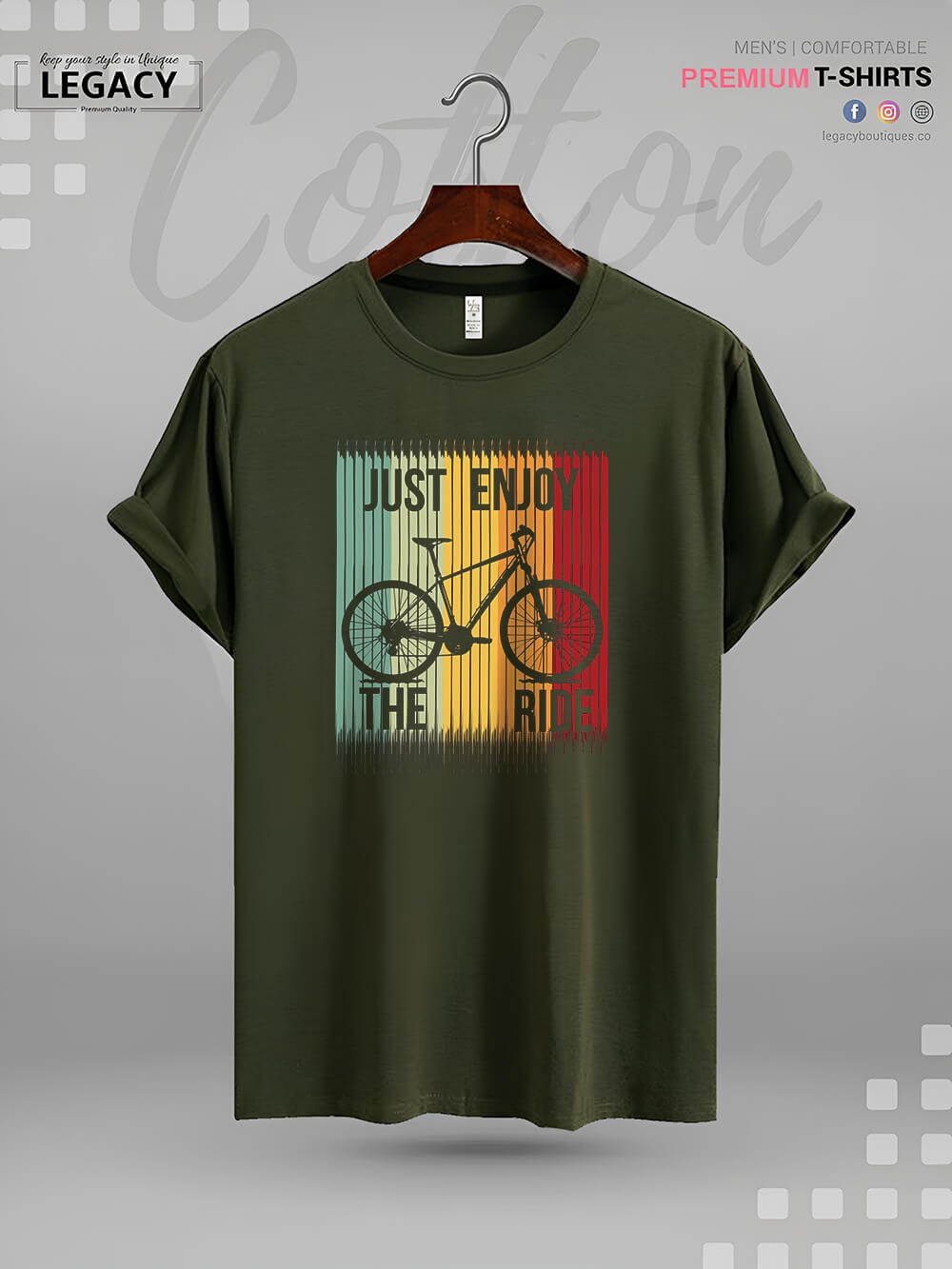 Just Enjoy The Ride Printed High Quality Mens T shirt At A Resonable Price Legacy Boutiques Legacy Boutiques