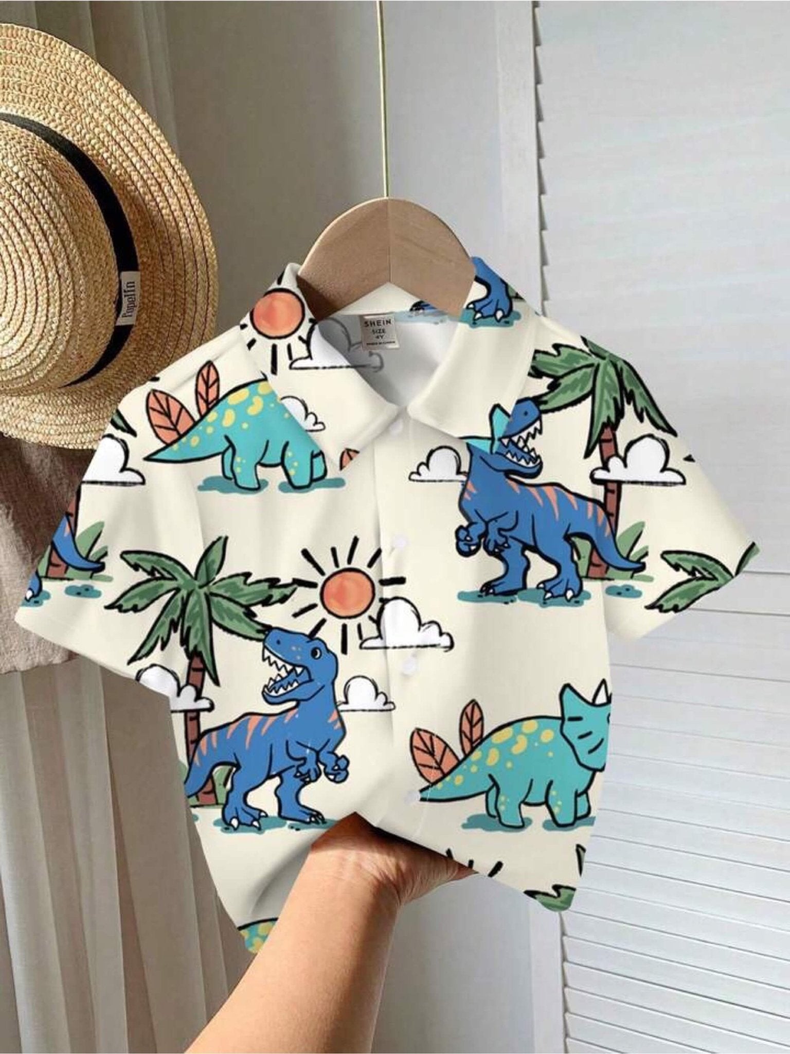Kids Dinosaur Print Shirt – Cute Short Sleeve Casual Wear Legacy Boutiques Legacy Boutiques