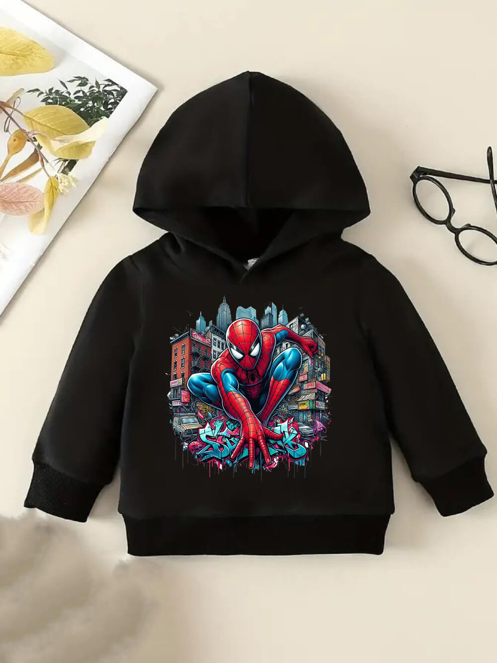 Kids Favorite Spider - Man On The Wall Printed Boys And Girls Cotton Hoodie Legacy Boutiques Bangladesh Legacy Boutiques Legacy Boutiques