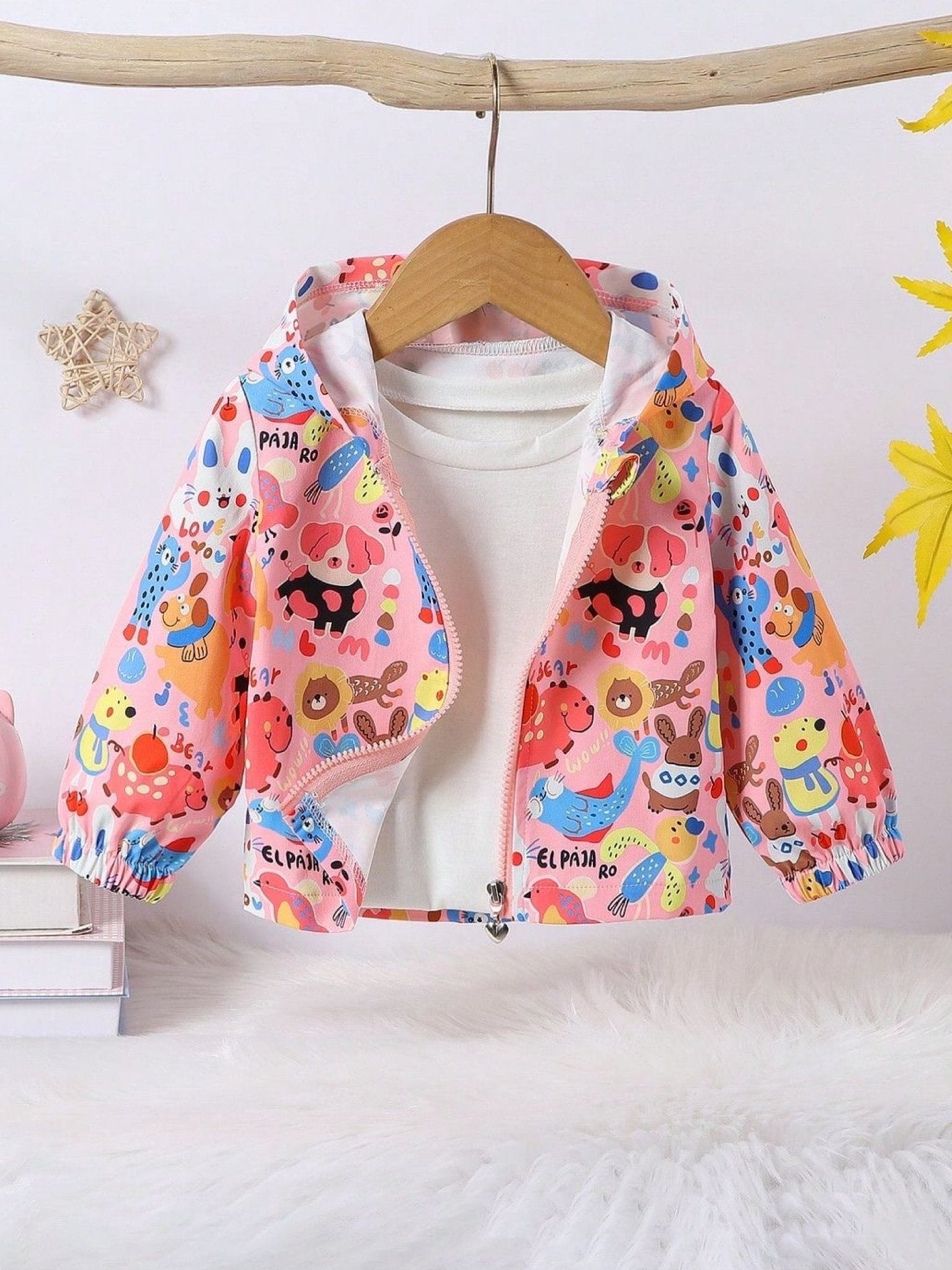 Kids hooded zipper jacket paja ro animal printed Legacy Boutiques Legacy Boutiques