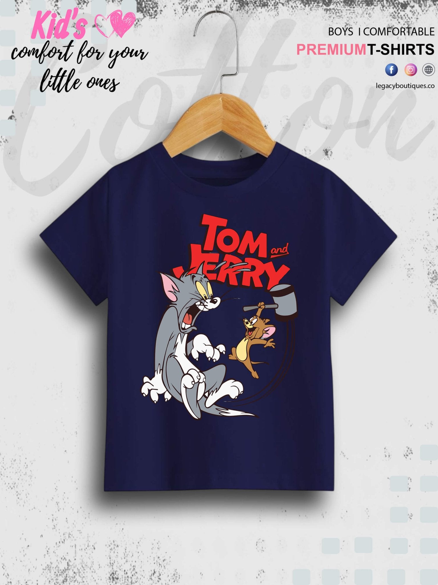 Kids Tom And Jerry Print 1 To 11 Year Boys Summer Time T-Shirt In Cheapest Price Only In Chittagong Legacy Boutiques Legacy Boutiques
