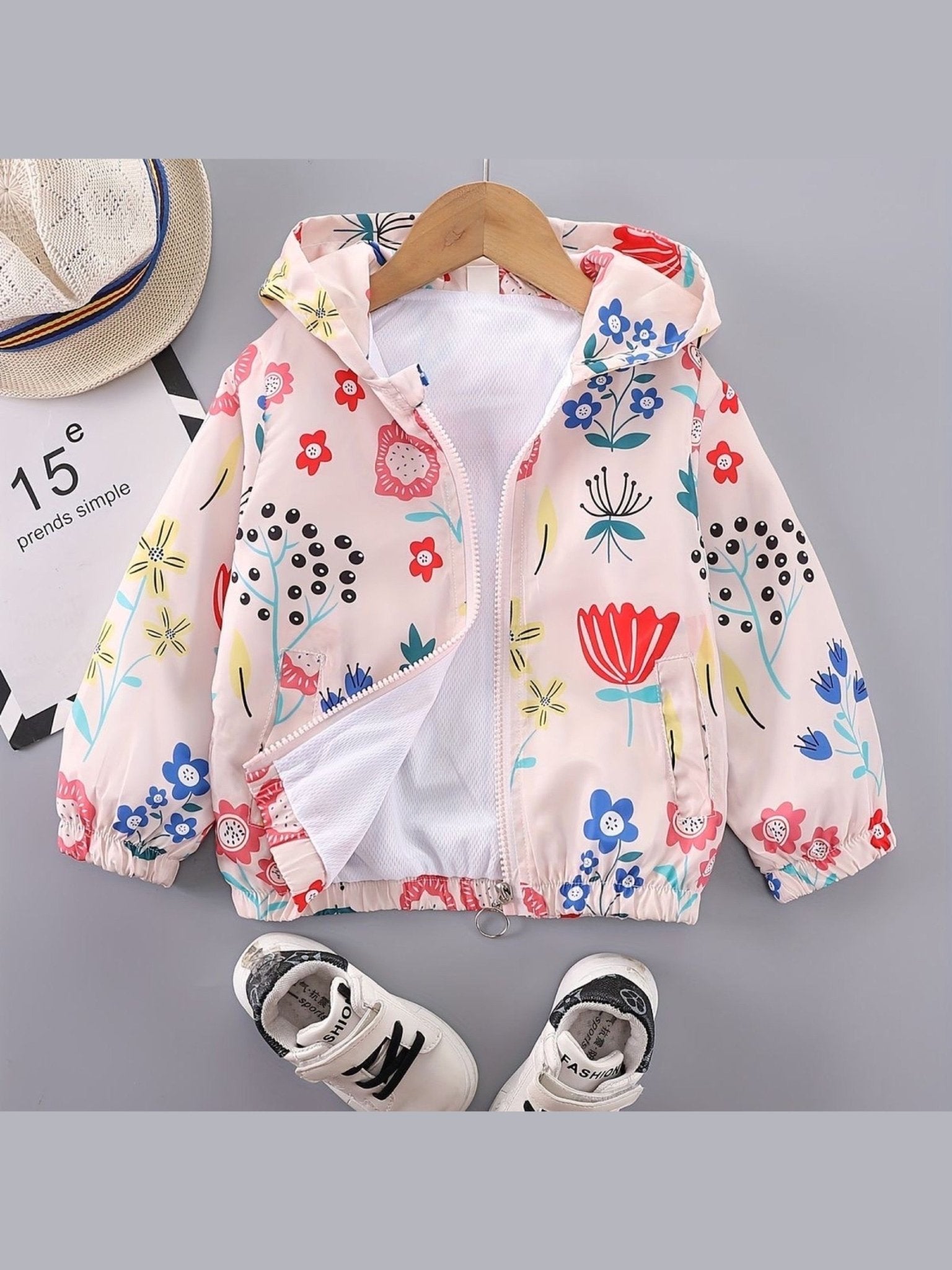 kids winter jacket floral and berries printed Legacy Boutiques Legacy Boutiques