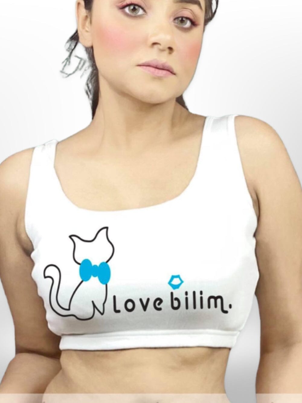 Kitty Printed Sport Gym Bra for Women&