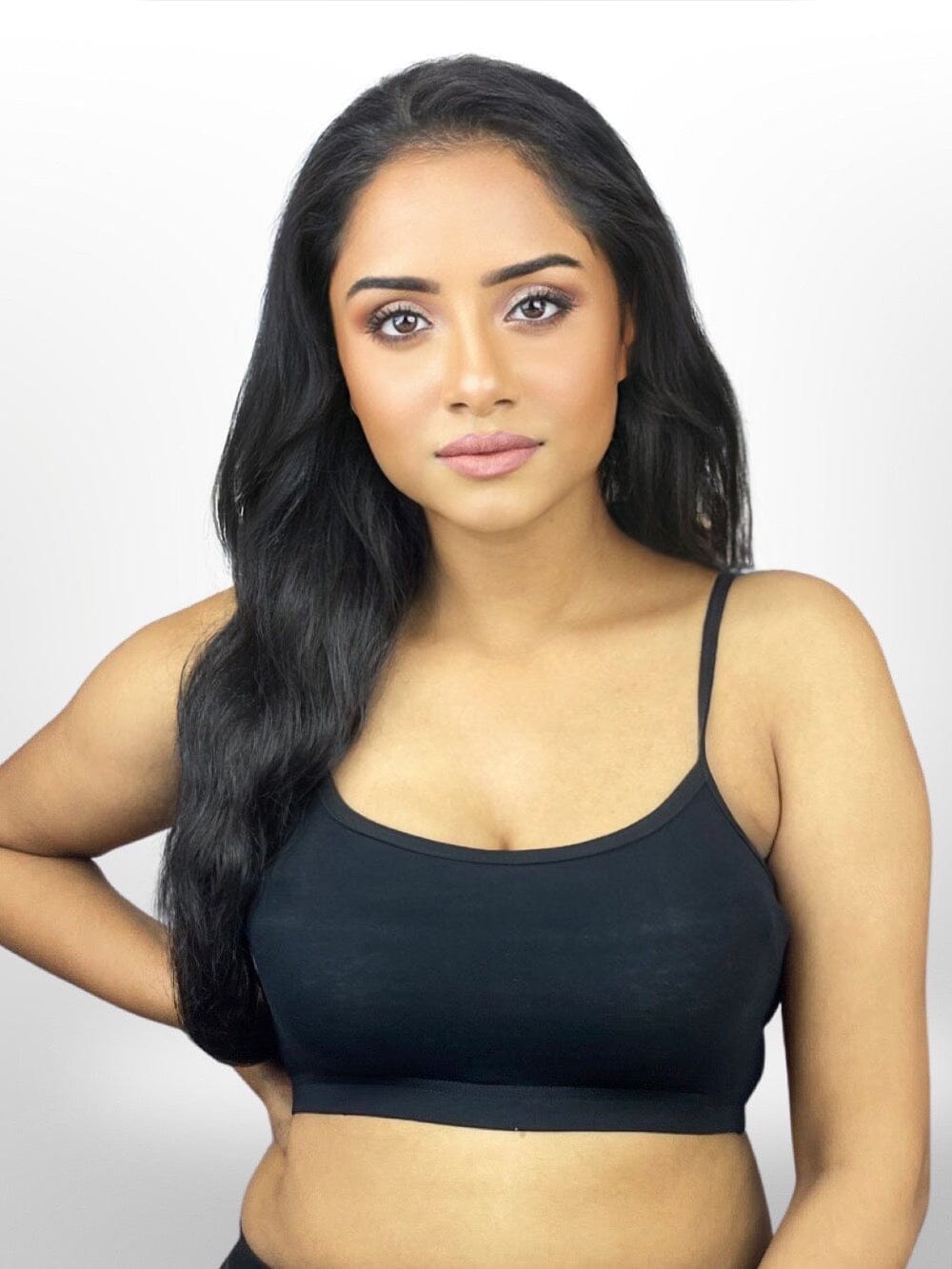 Ladies Cotton Black Solid Soft Bra For Women&