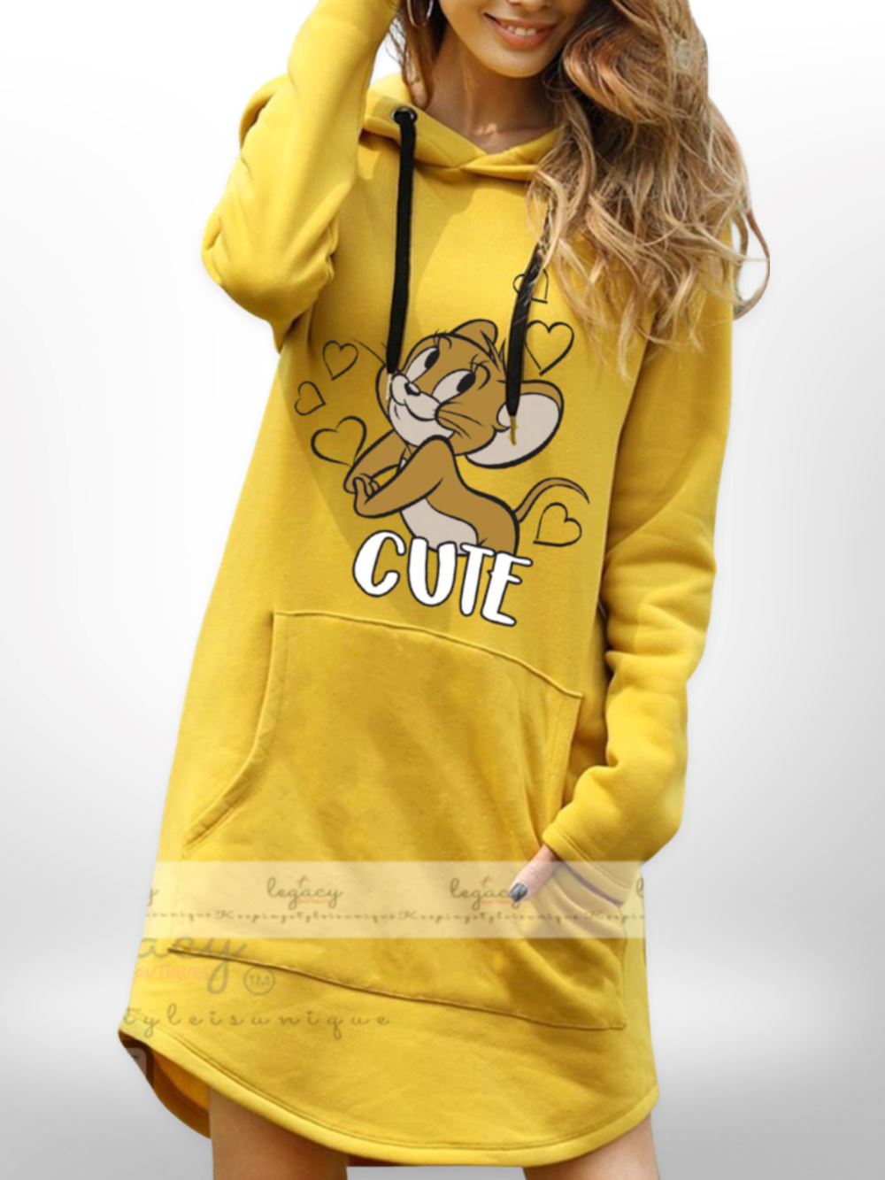 Ladies Long length Hoodies & Sweatshirt Autumn Winer Wear Collection Legacy Boutiques Legacy Boutiques