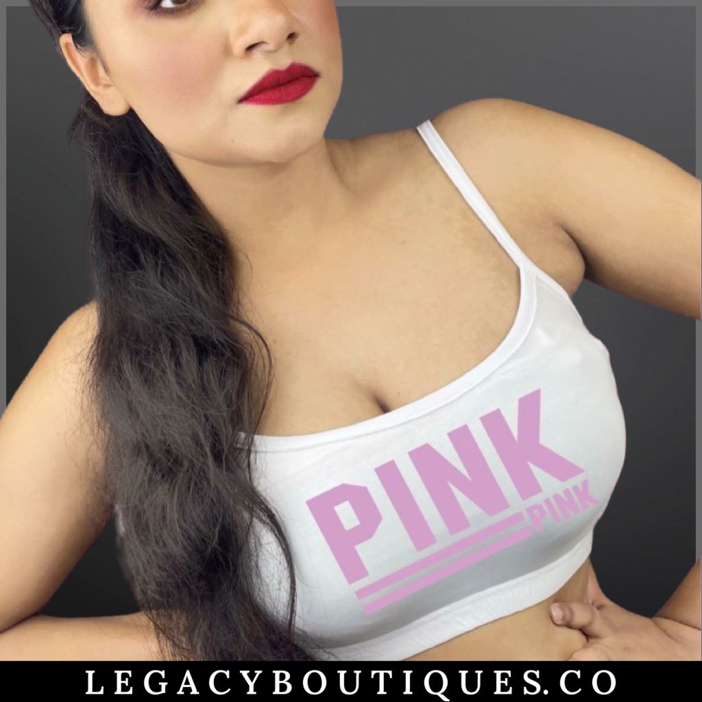 Ladies Pink Printed Cotton Soft Bra For Women&