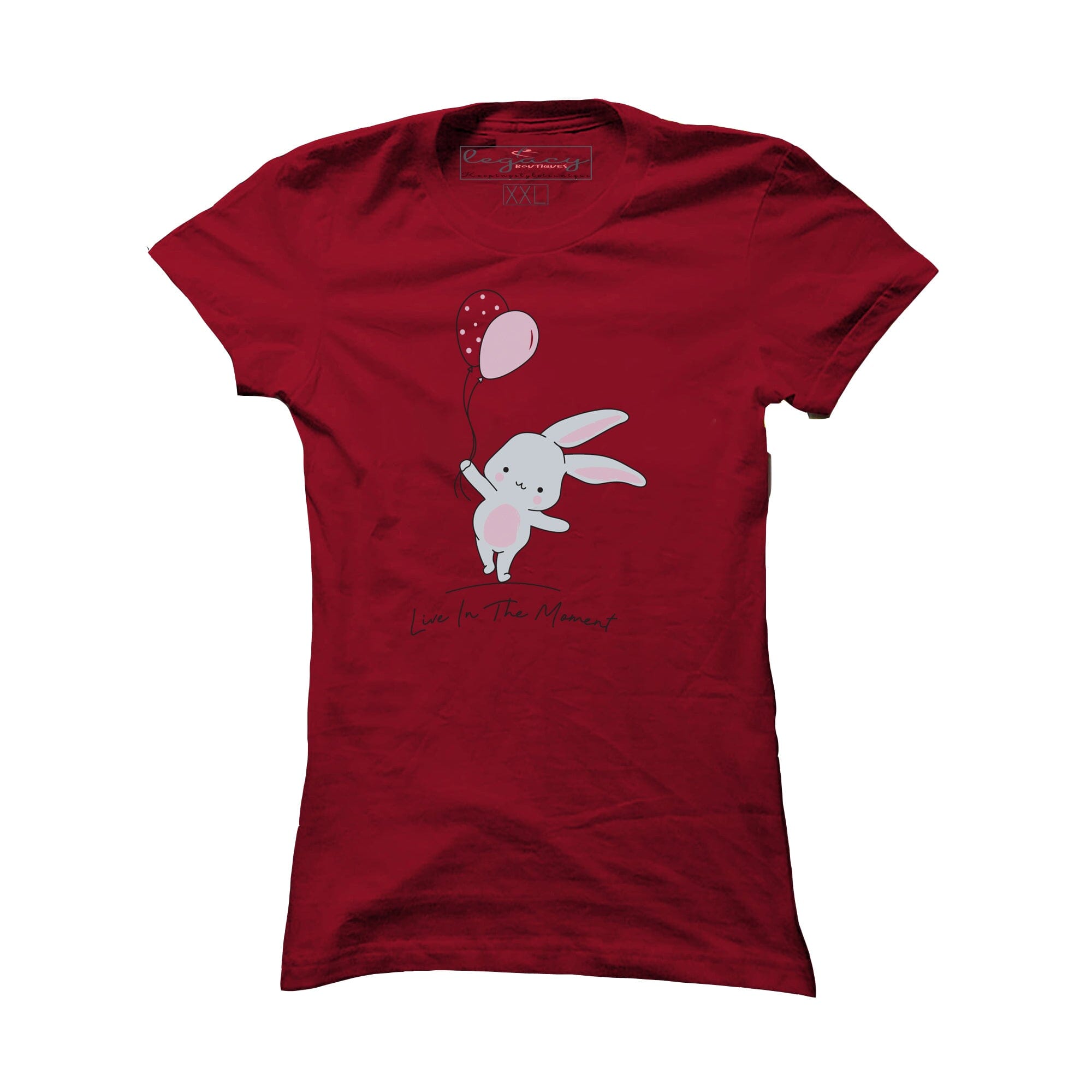 Ladies Short Sleeve cotton T-Shirt Maroon Legacy Boutiques Legacy Boutiques