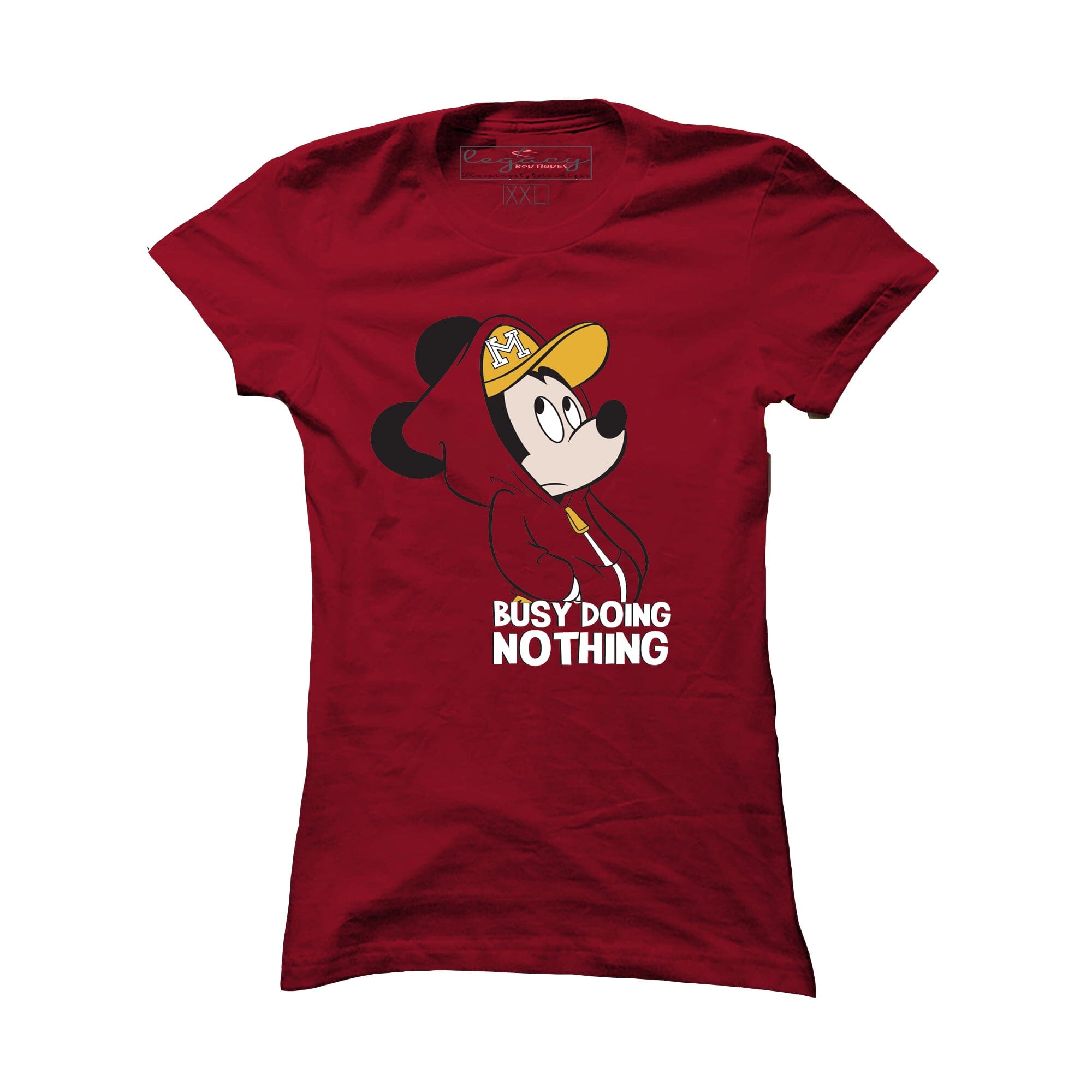 Ladies Short Sleeve cotton T-Shirt Maroon Legacy Boutiques Legacy Boutiques
