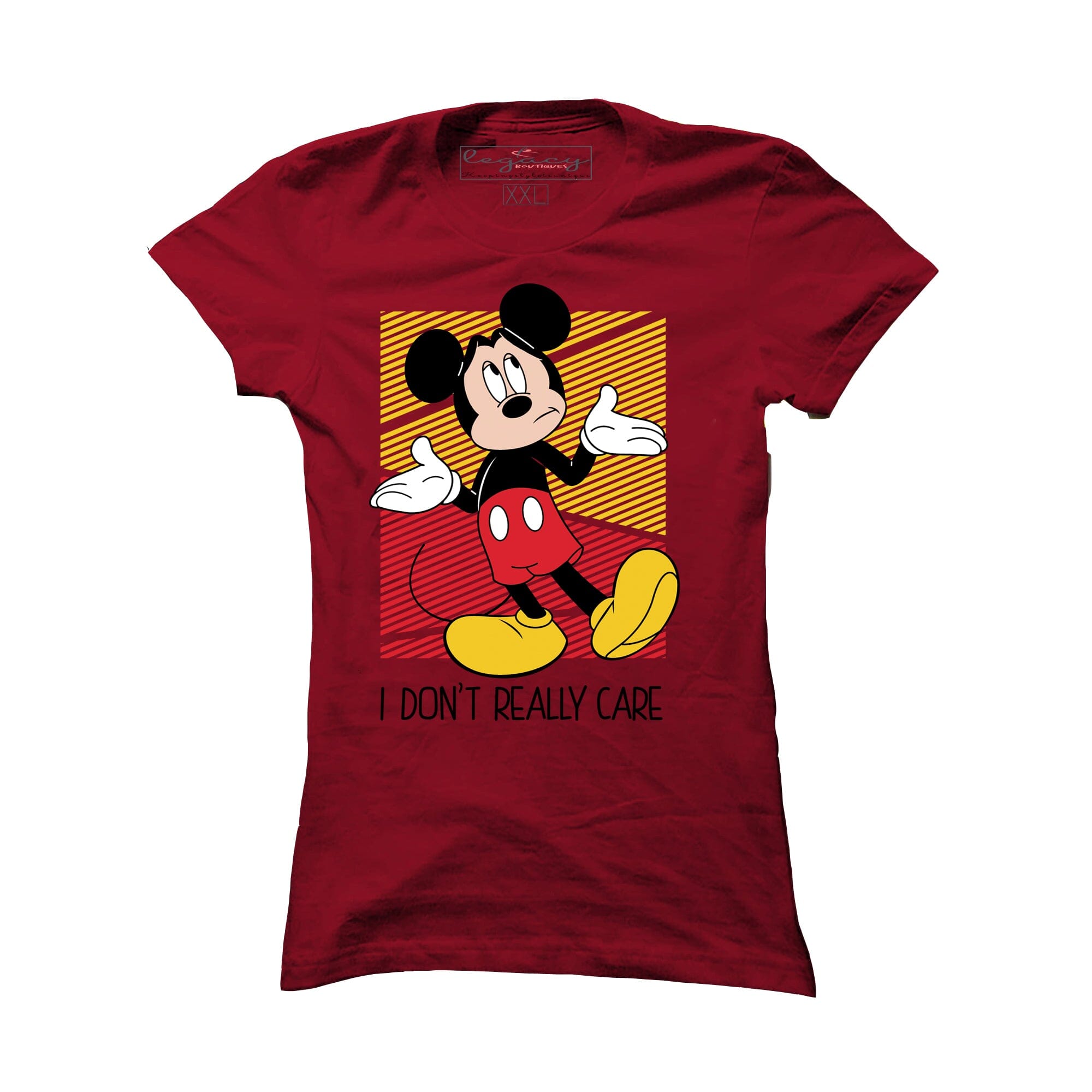 Ladies Short Sleeve cotton T-Shirt Maroon Legacy Boutiques Legacy Boutiques