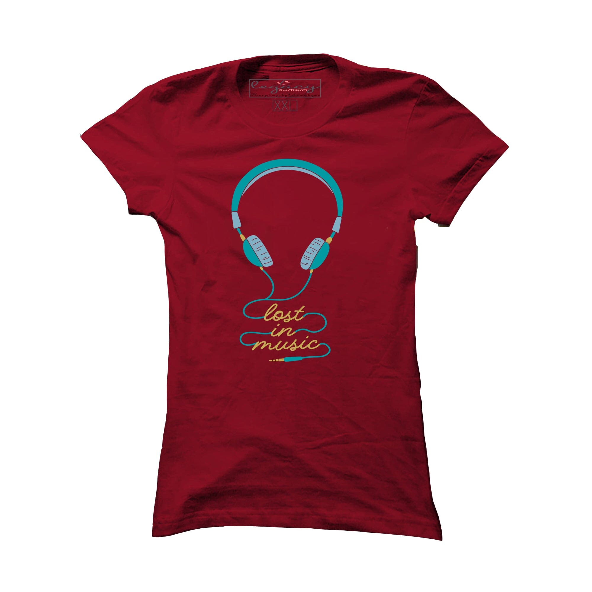Ladies Short Sleeve cotton T-Shirt Maroon Legacy Boutiques Legacy Boutiques