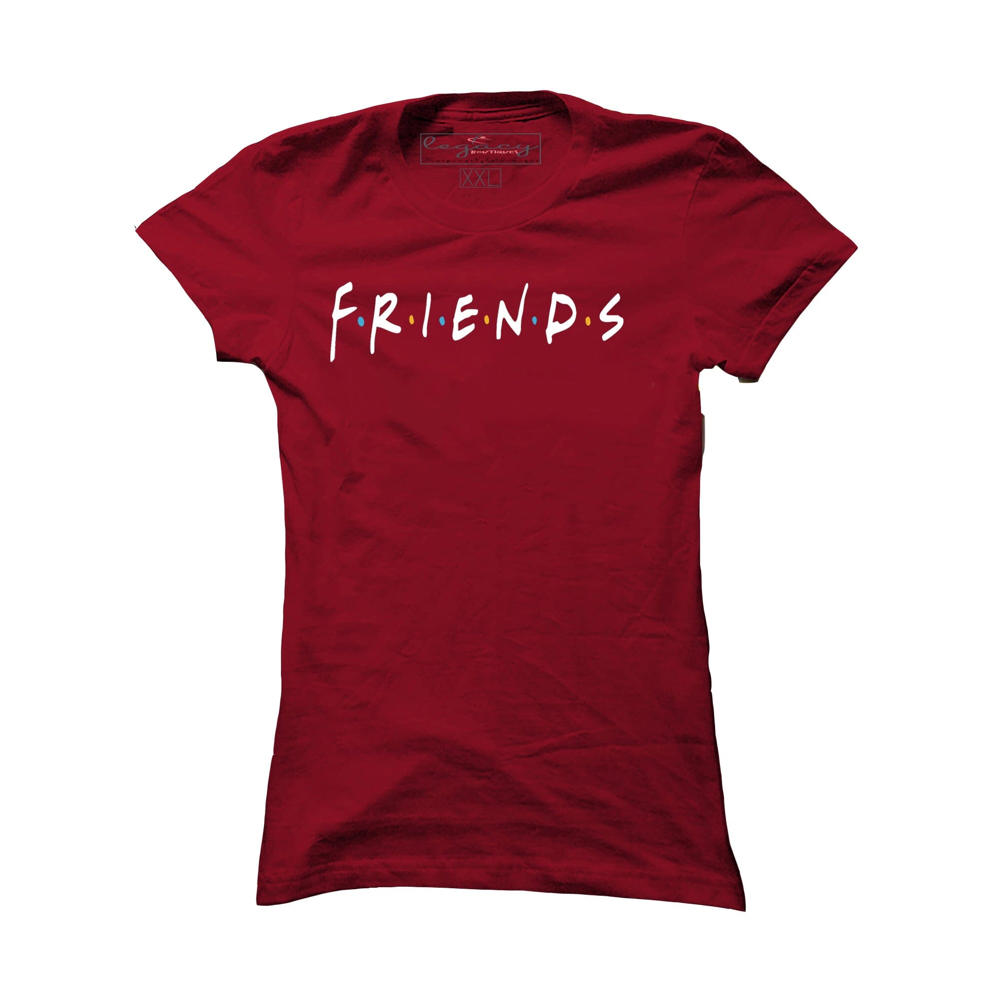 Ladies Short Sleeve cotton T-Shirt Maroon Legacy Boutiques Legacy Boutiques