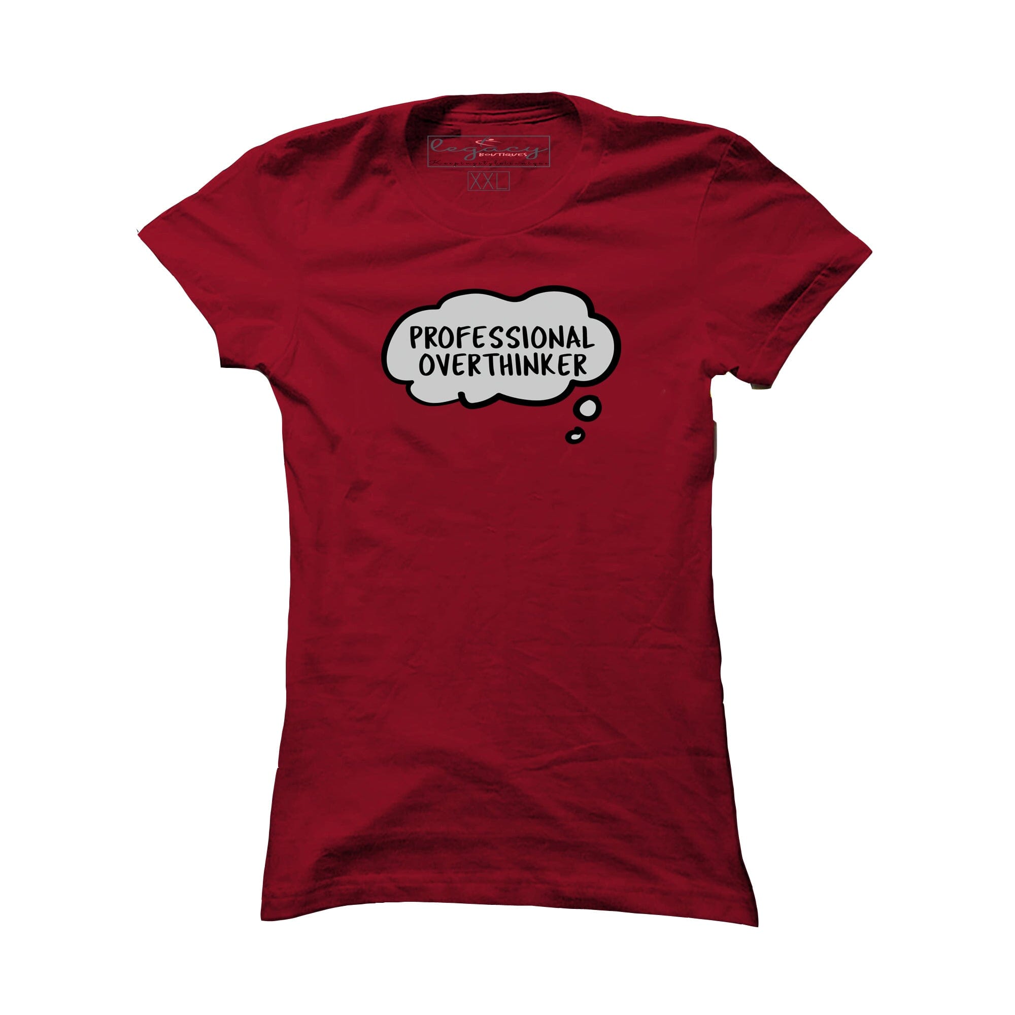 Ladies Short Sleeve cotton T-Shirt Maroon Legacy Boutiques Legacy Boutiques
