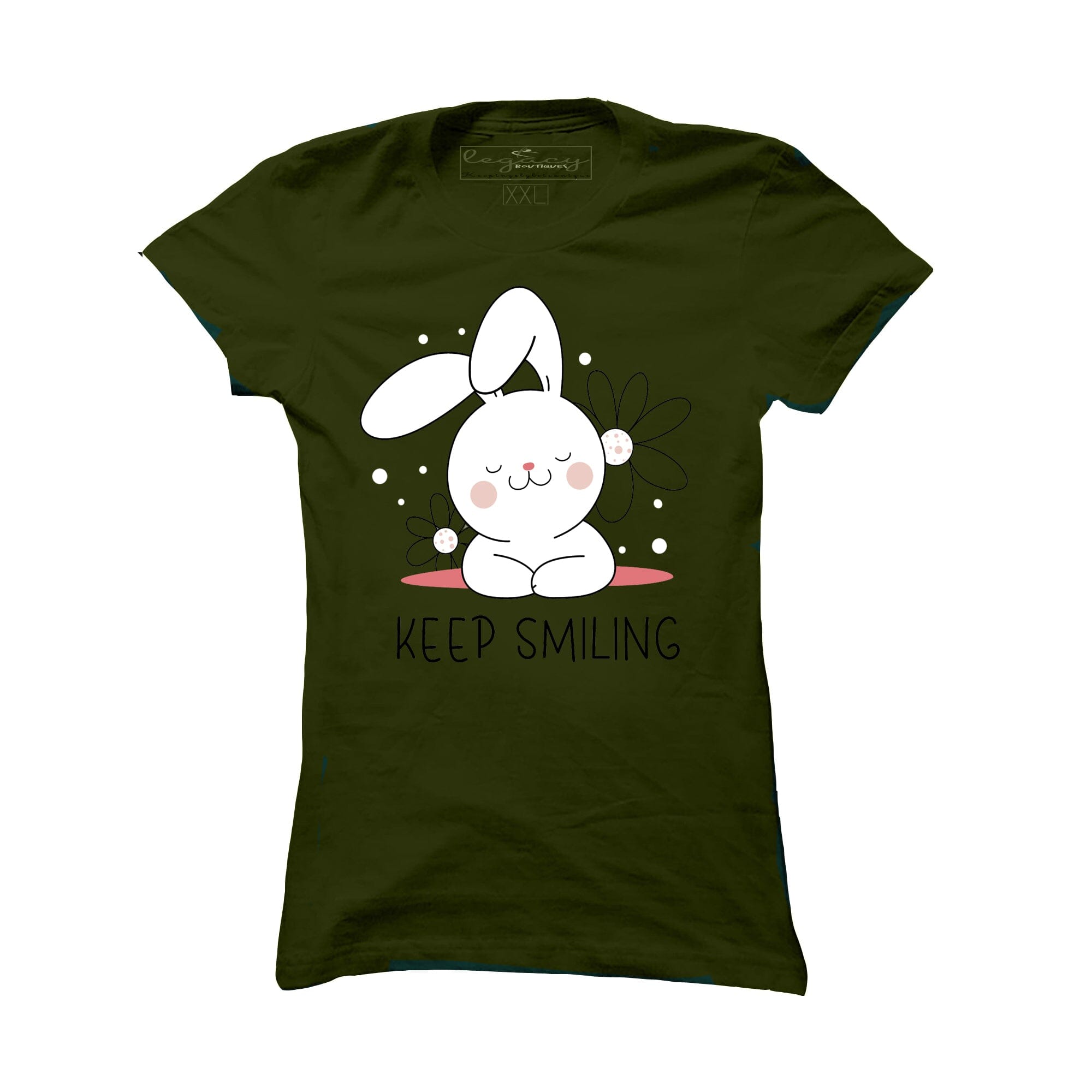 Ladies Short Sleeve cotton T-Shirt Olive Legacy Boutiques Legacy Boutiques